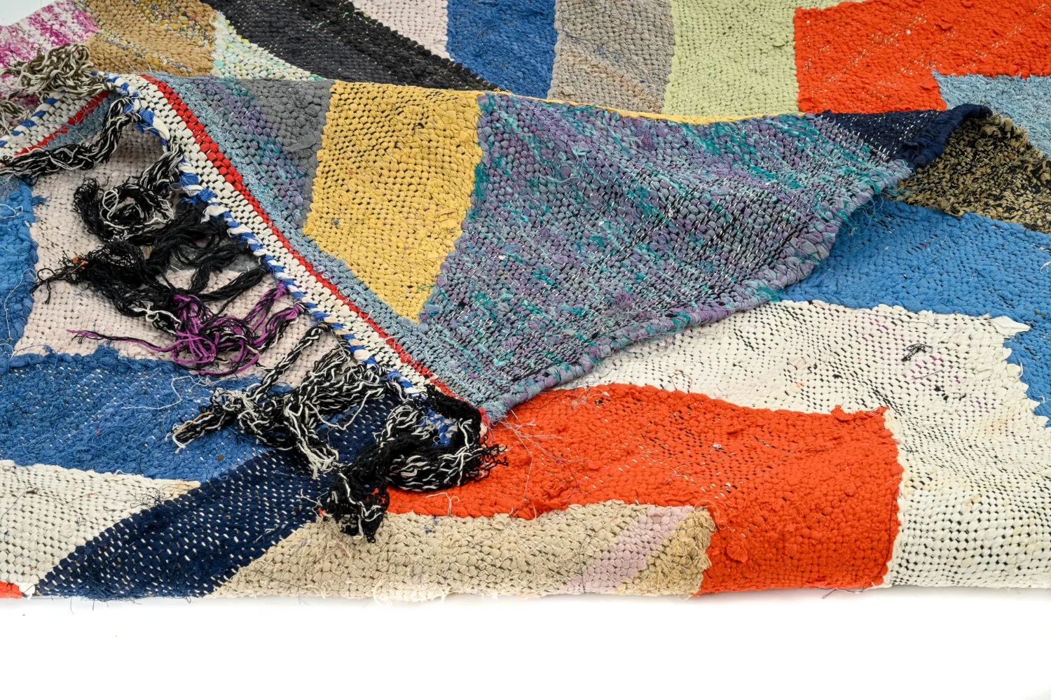 Alfombra Marroquí Bereber Boucherouite 135 x 250 cm