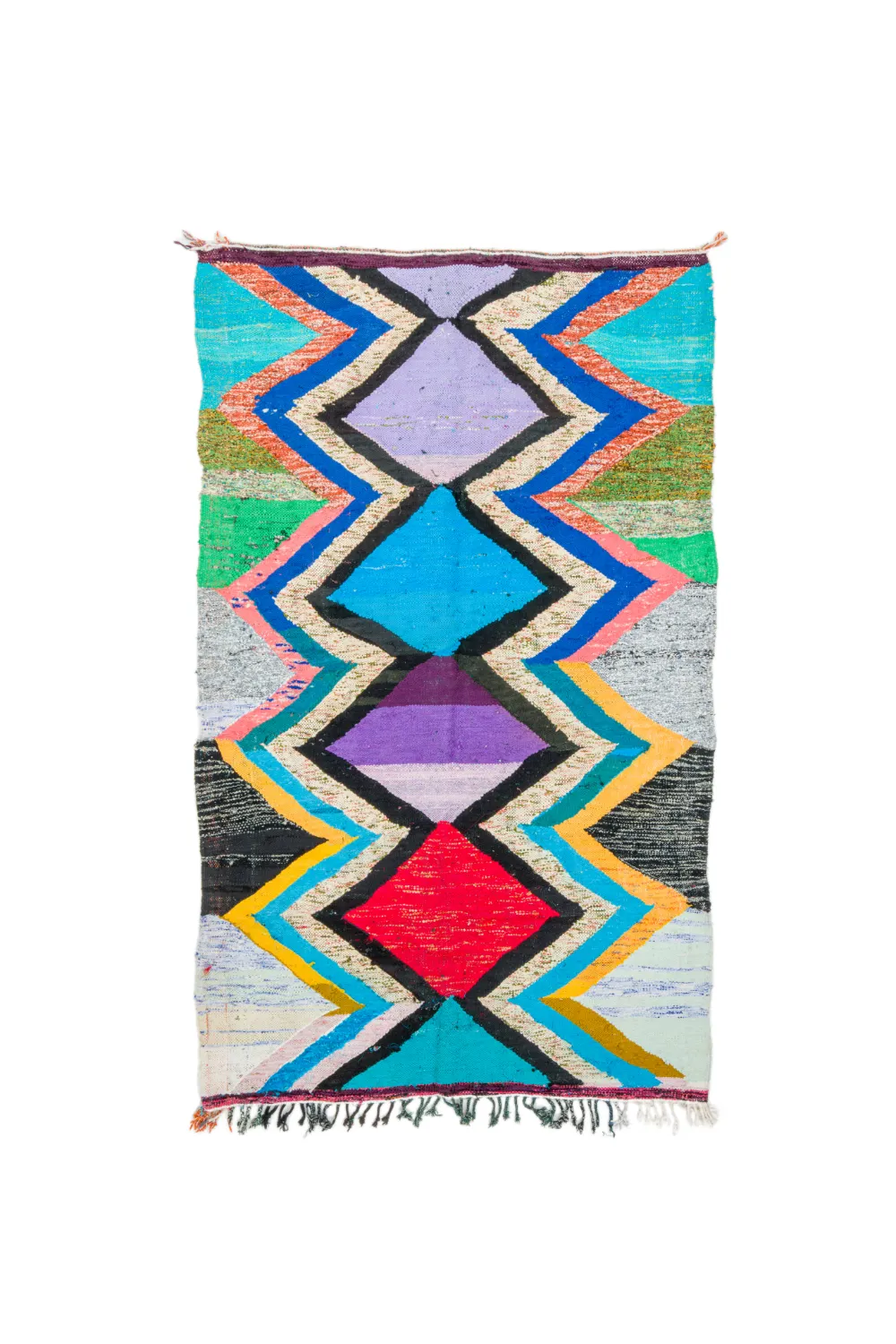 Alfombra Marroquí Bereber Boucherouite 140 x 235 cm