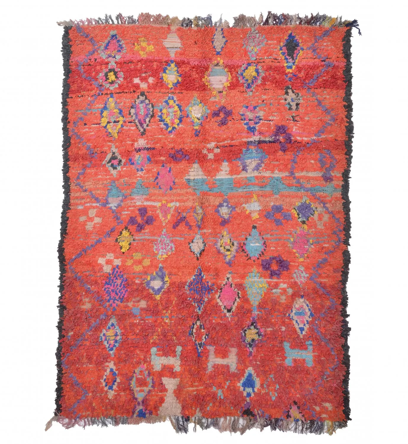 Alfombra Marroquí Berber Boucherouite 215 x 155 cm