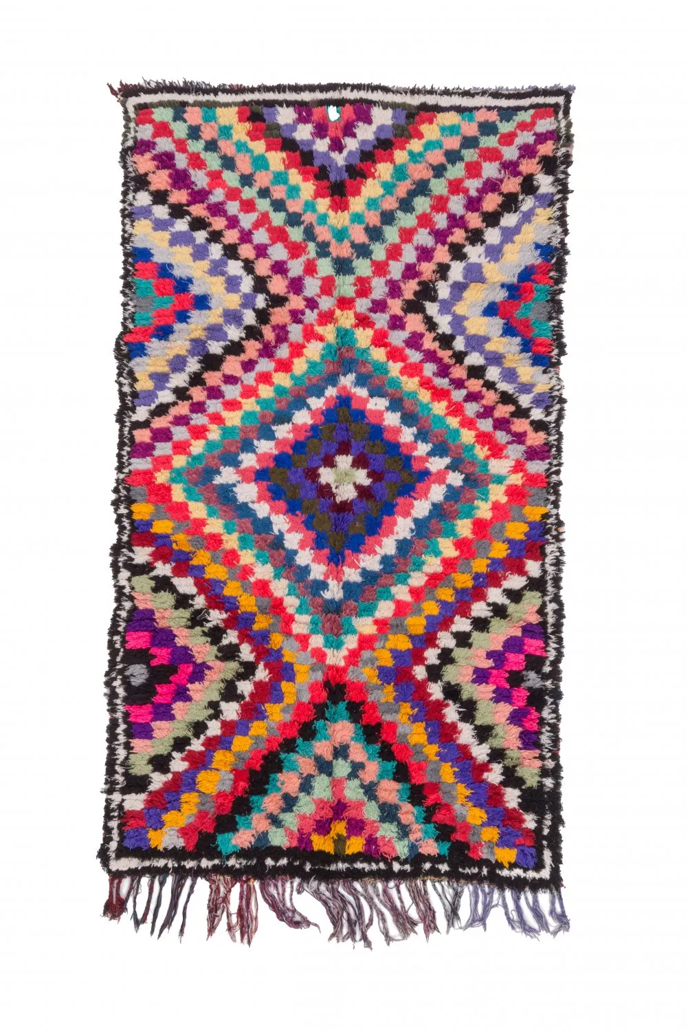Alfombra Marroquí Bereber Boucherouite 225 x 125 cm