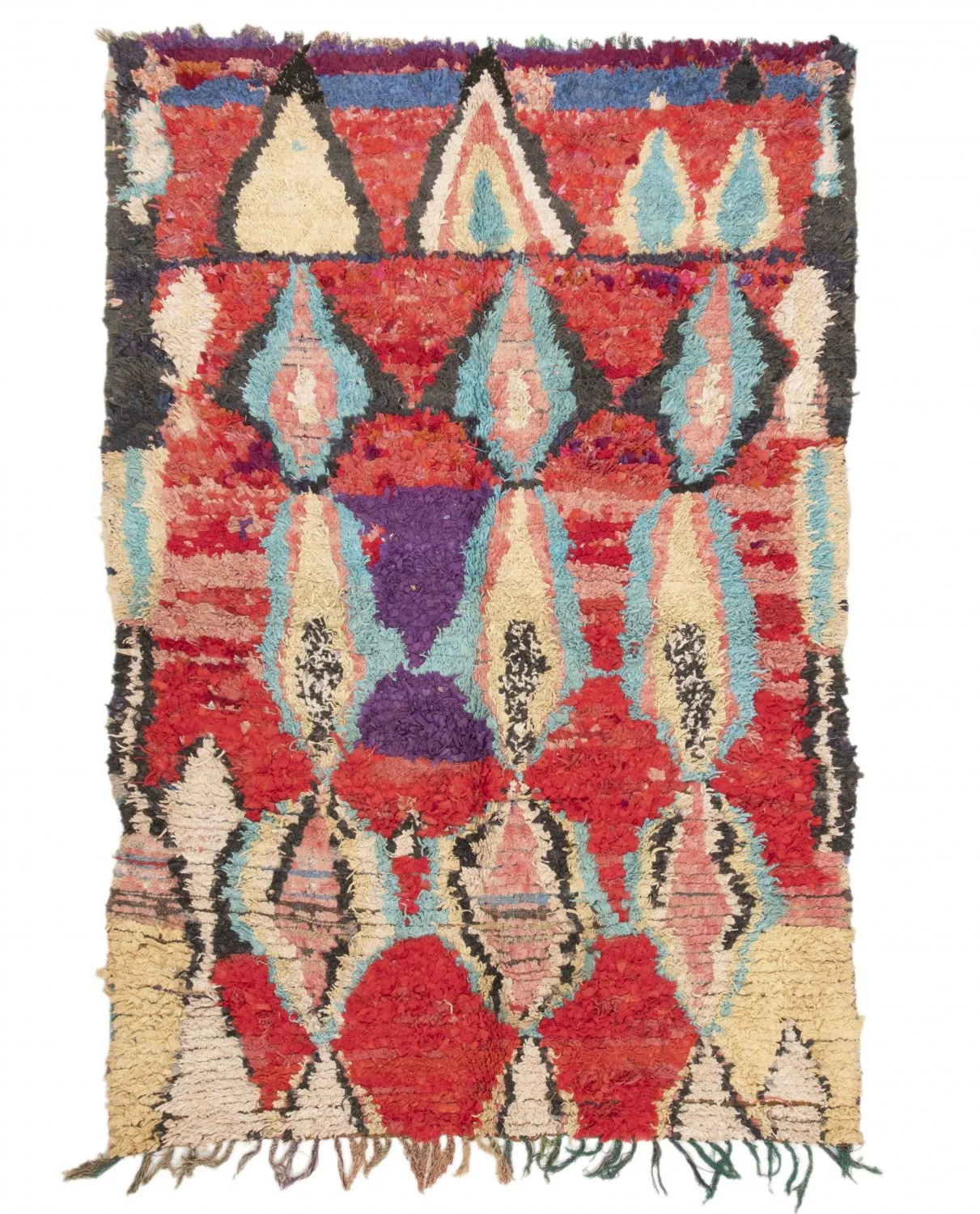 Alfombra Marroquí Bereber Boucherouite 235 x 160 cm