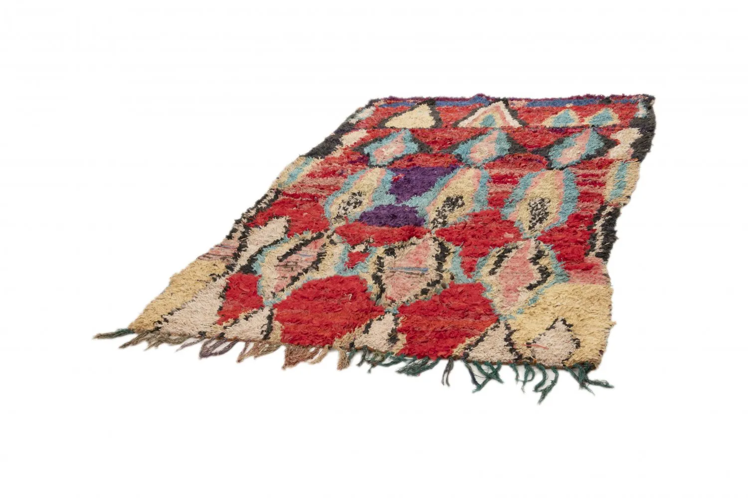 Alfombra Marroquí Bereber Boucherouite 235 x 160 cm