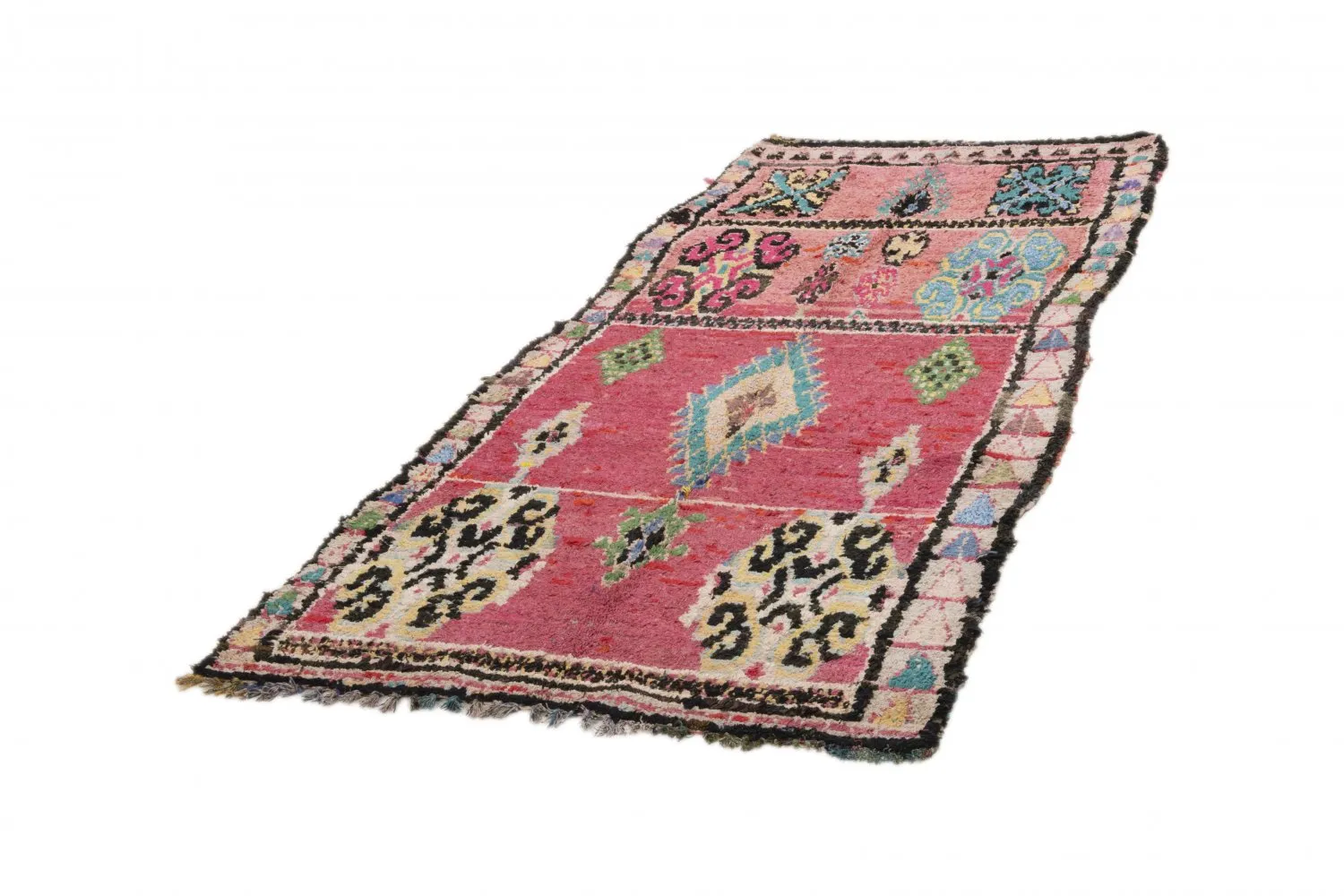 Alfombra Marroquí Bereber Boucherouite 240 x 105 cm