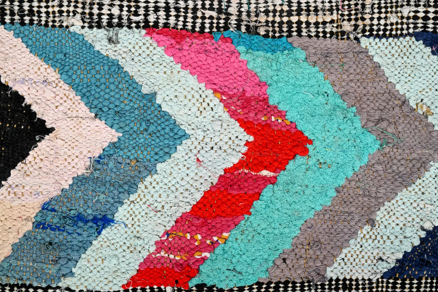 Alfombra Marroquí Bereber Boucherouite 145 x 270 cm