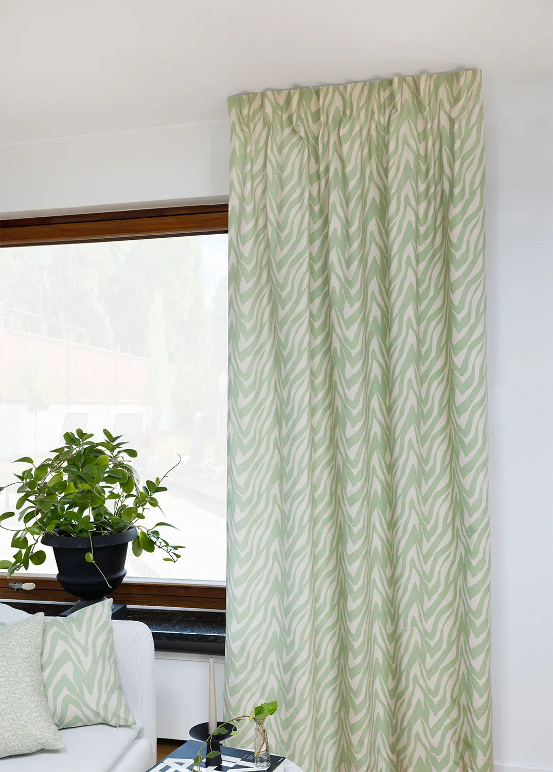 Cortinas - Cortina de algodón Laura (verde)