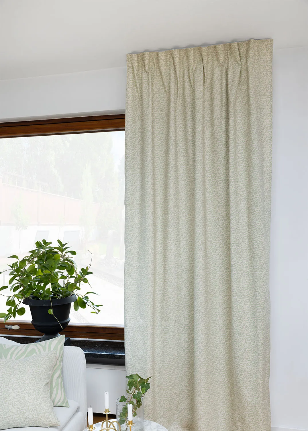 Cortinas - Cortina de algodón Lilja (verde)