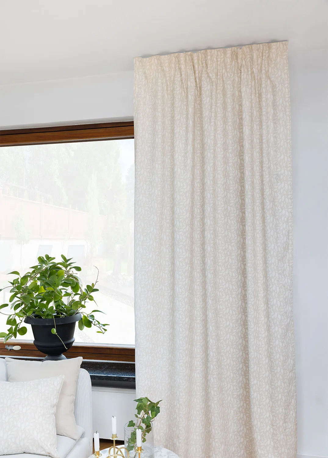 Cortinas - Cortina de algodón Satu (beige)