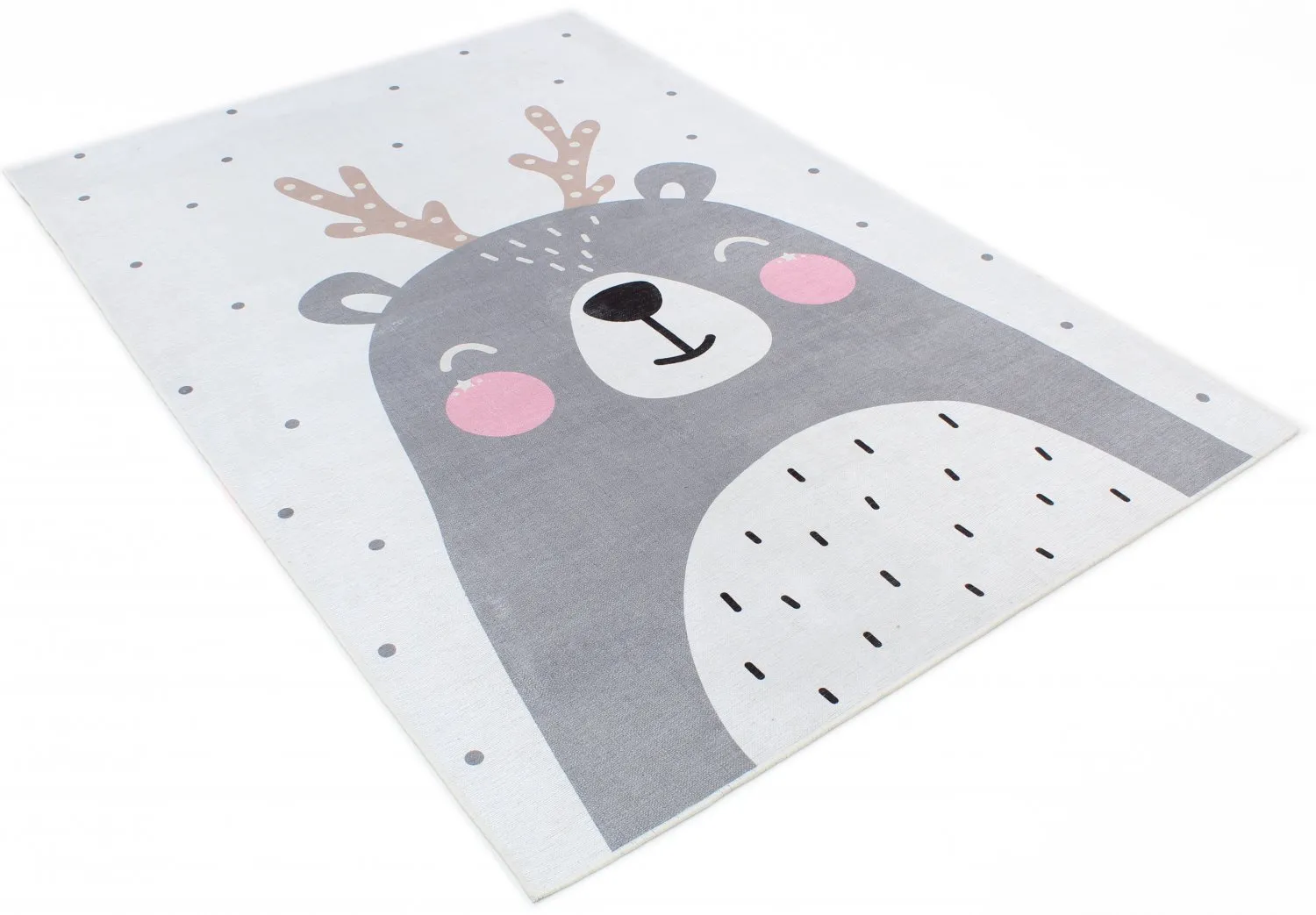 Alfombra infantil - Happy Bear (blanco)