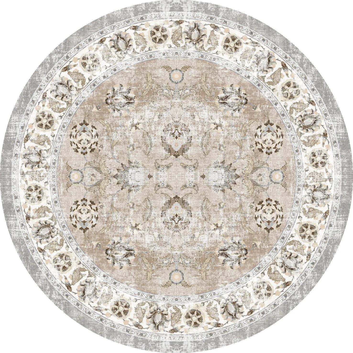 Alfombras redondeadas - Adeleine (beige)