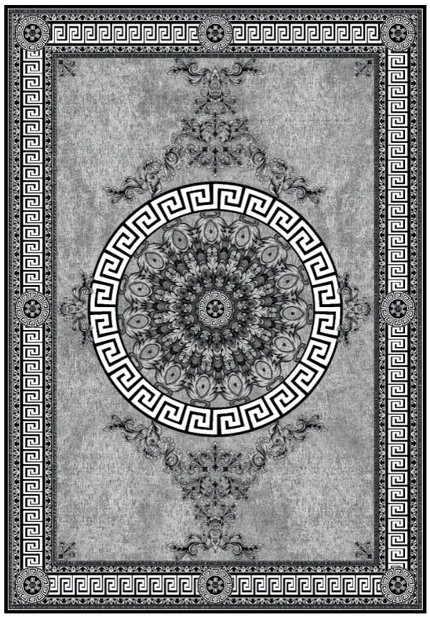 Alfombra Wilton - Amer (negro/blanco)