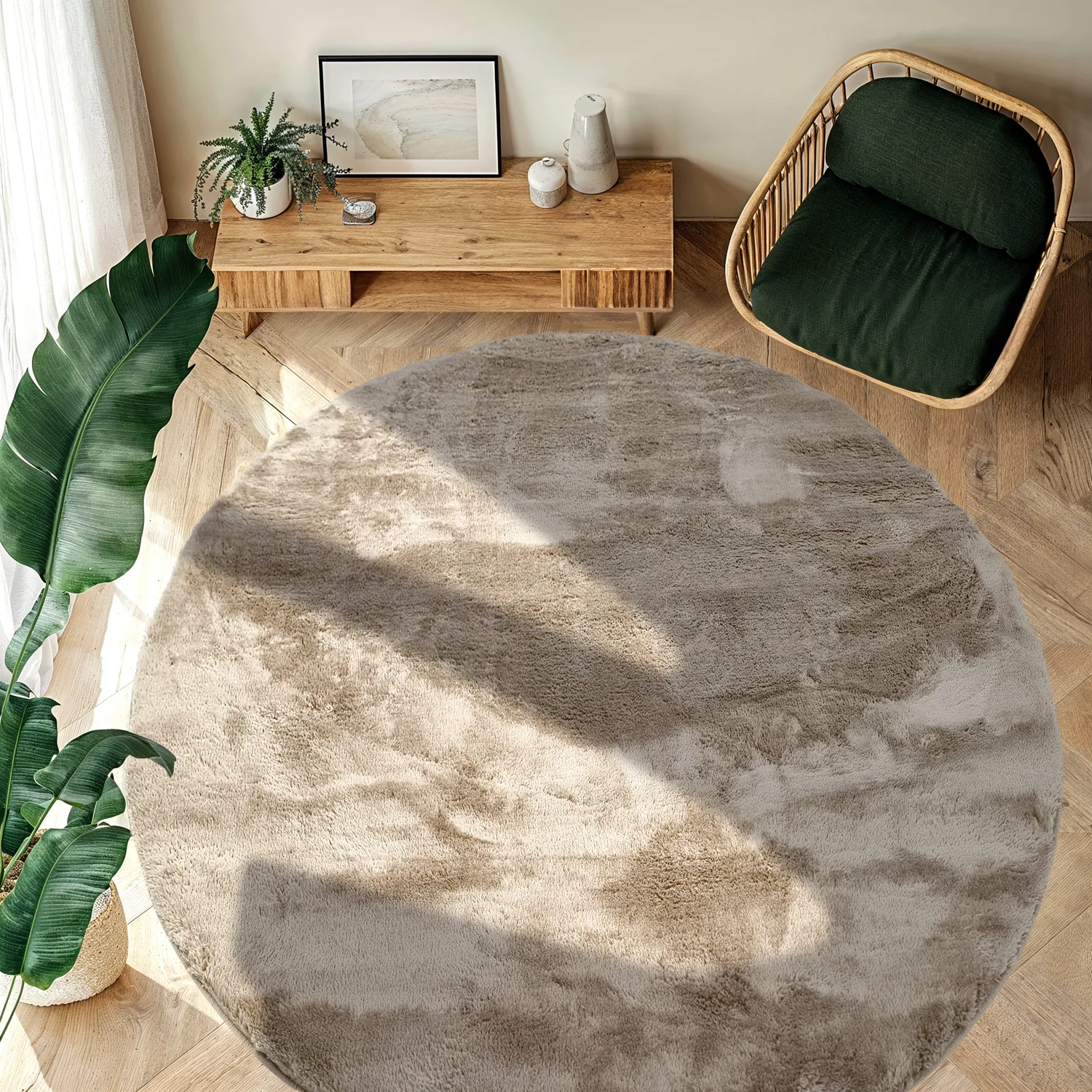 Alfombras redondeadas - Aranga Super Soft Fur (marrón)