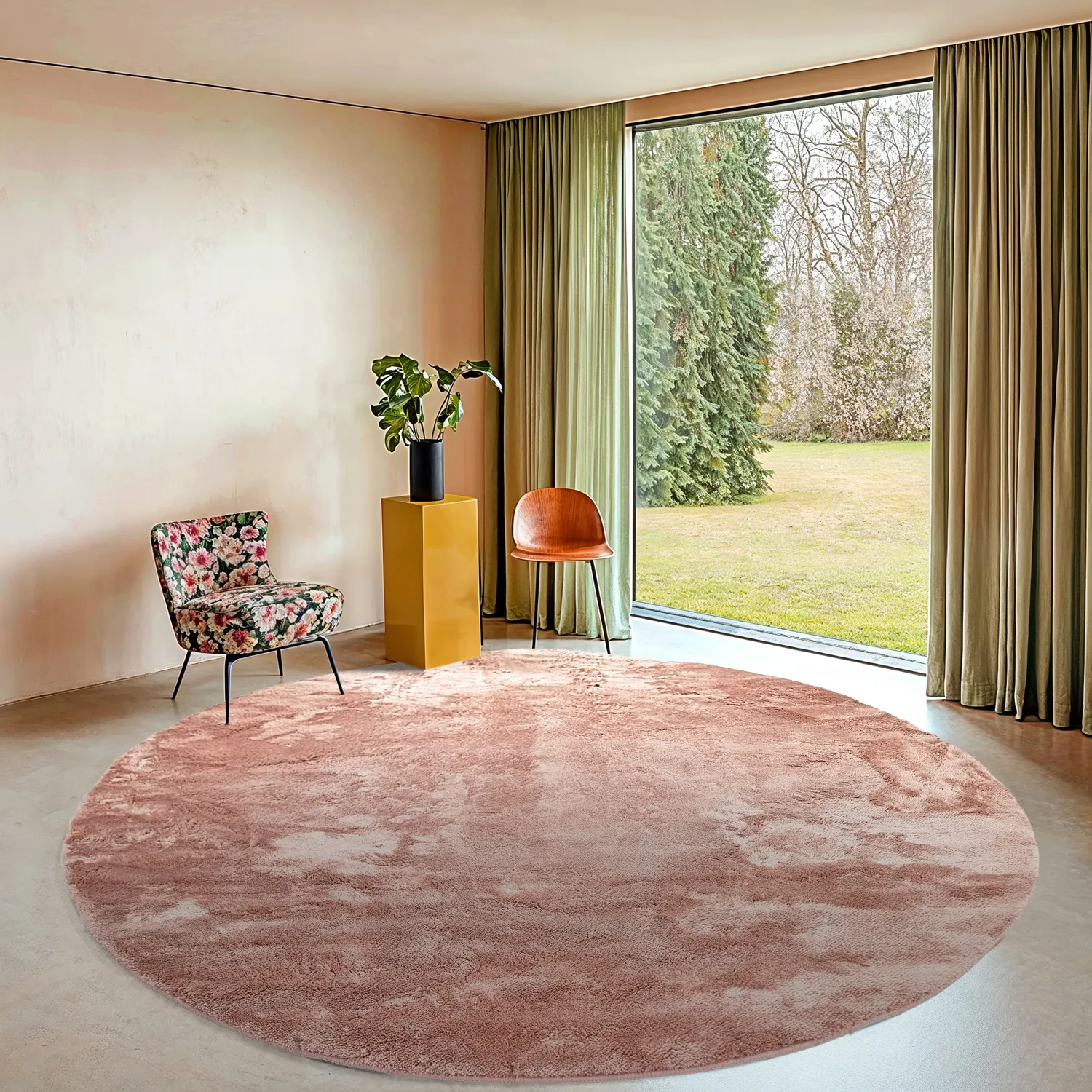 Alfombras redondeadas - Aranga Super Soft Fur (rosa)