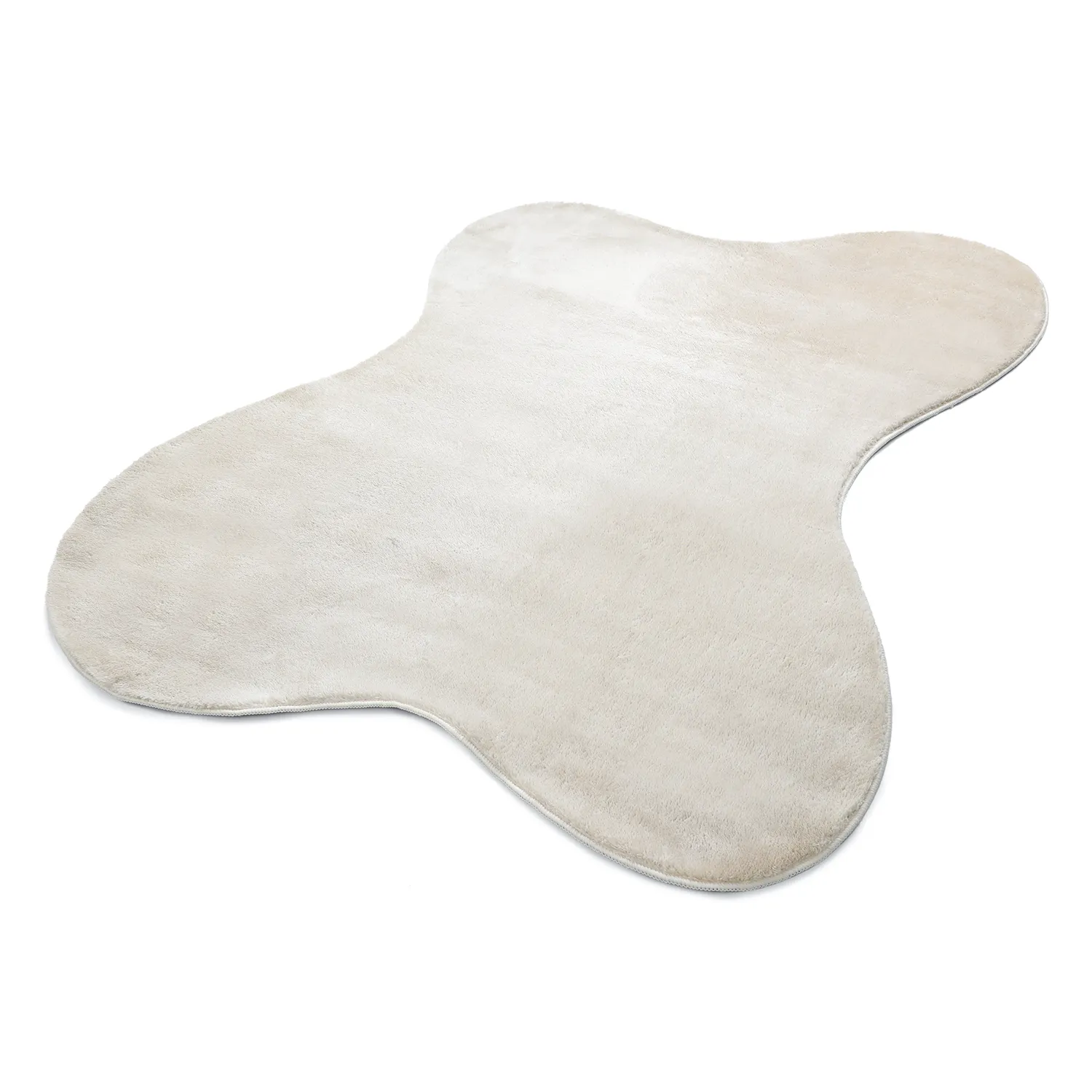 Alfombra Shaggy Ondulada Asimétrica - Aranga Super Soft Fur (beige)
