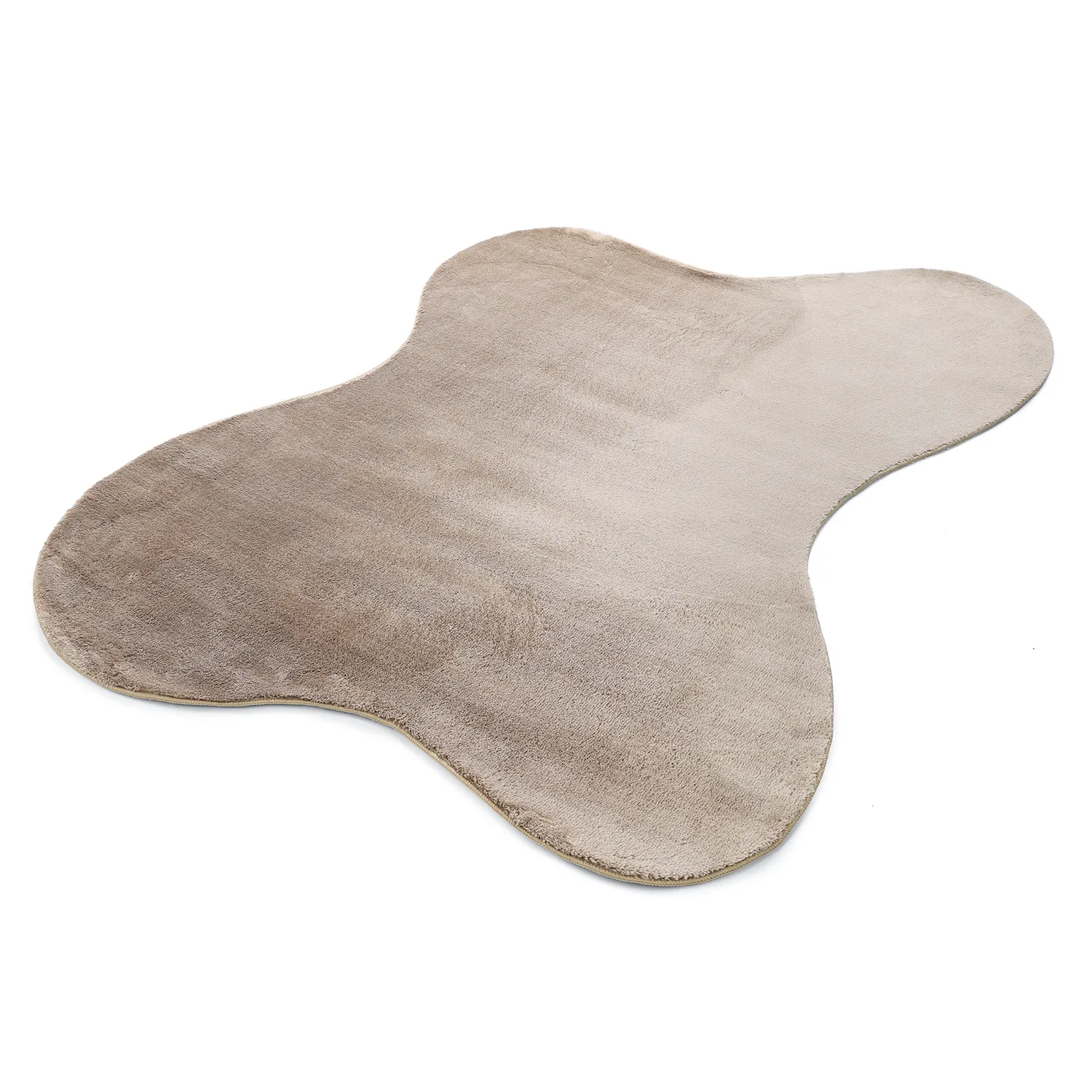 Alfombra Shaggy Ondulada Asimétrica - Aranga Super Soft Fur (marrón)