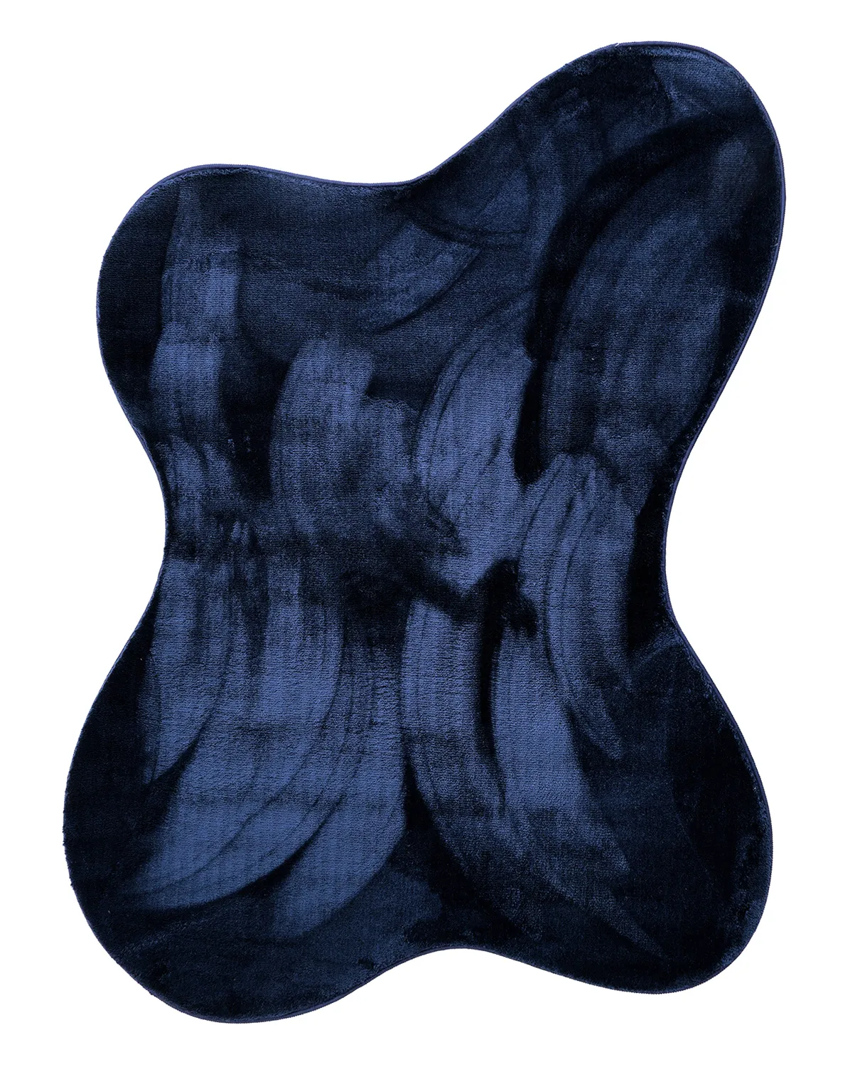 Alfombra Shaggy Ondulada Asimétrica - Aranga Super Soft Fur (azul oscuro)