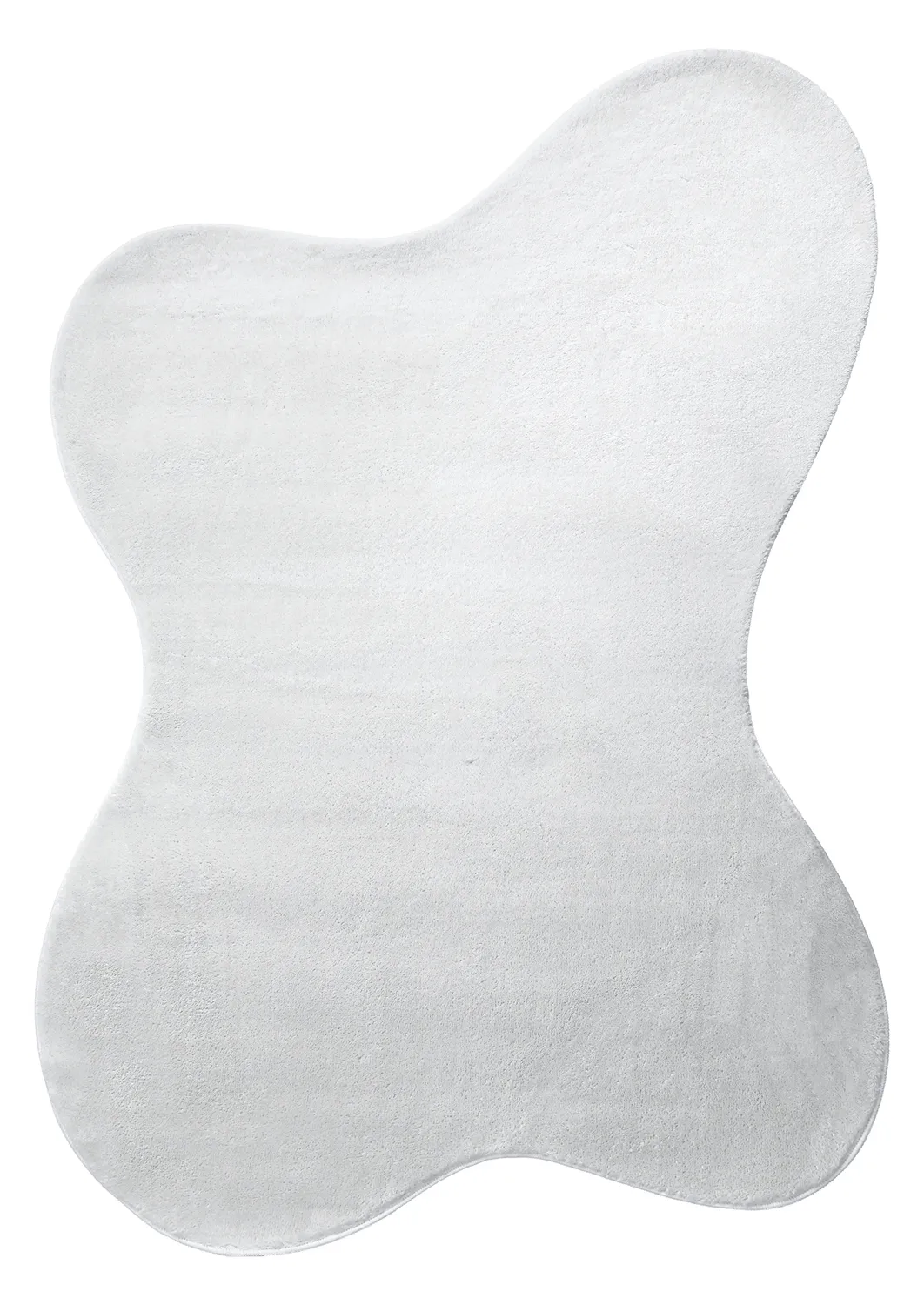 Alfombra Shaggy Ondulada Asimétrica - Aranga Super Soft Fur (blanco)