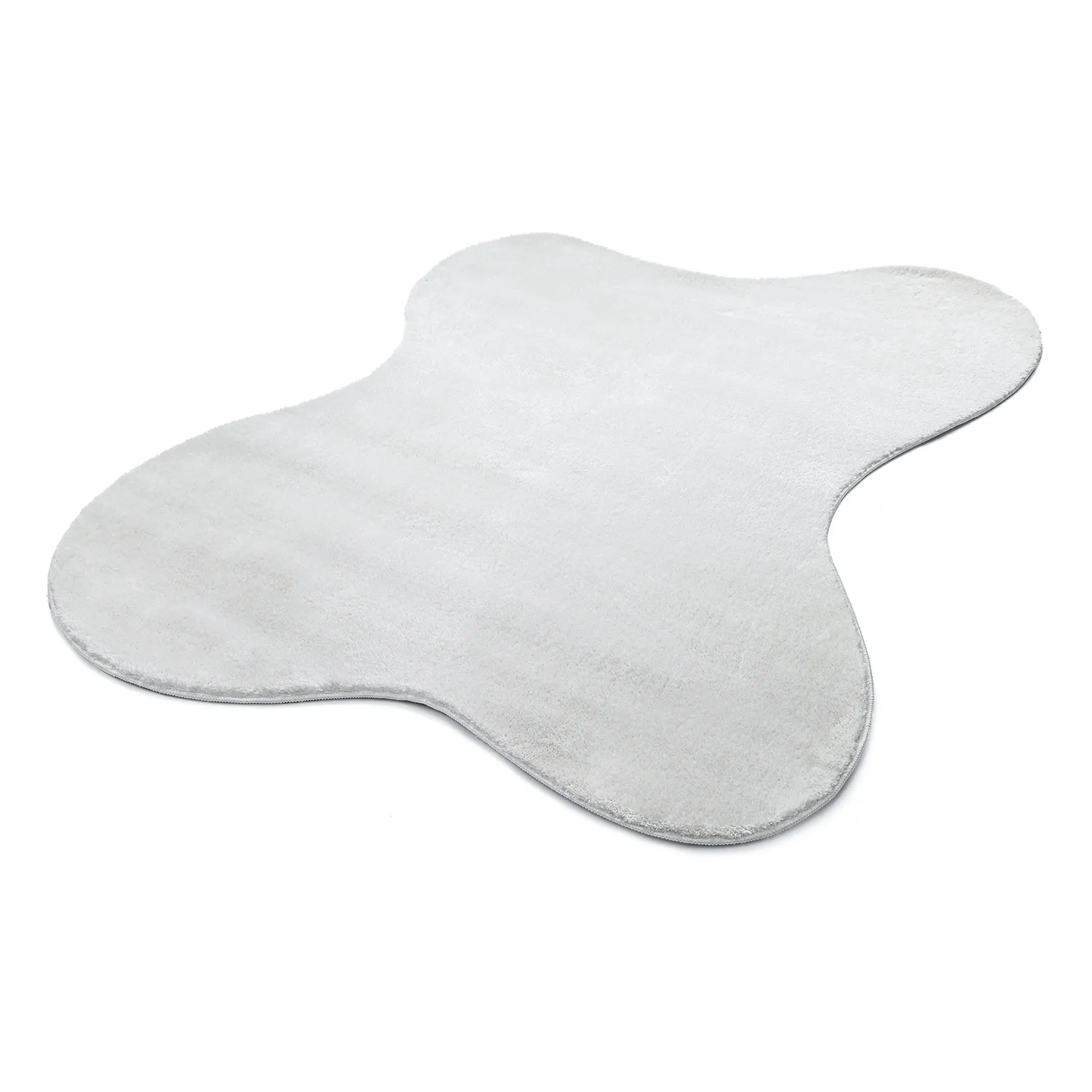 Alfombra Shaggy Ondulada Asimétrica - Aranga Super Soft Fur (blanco)