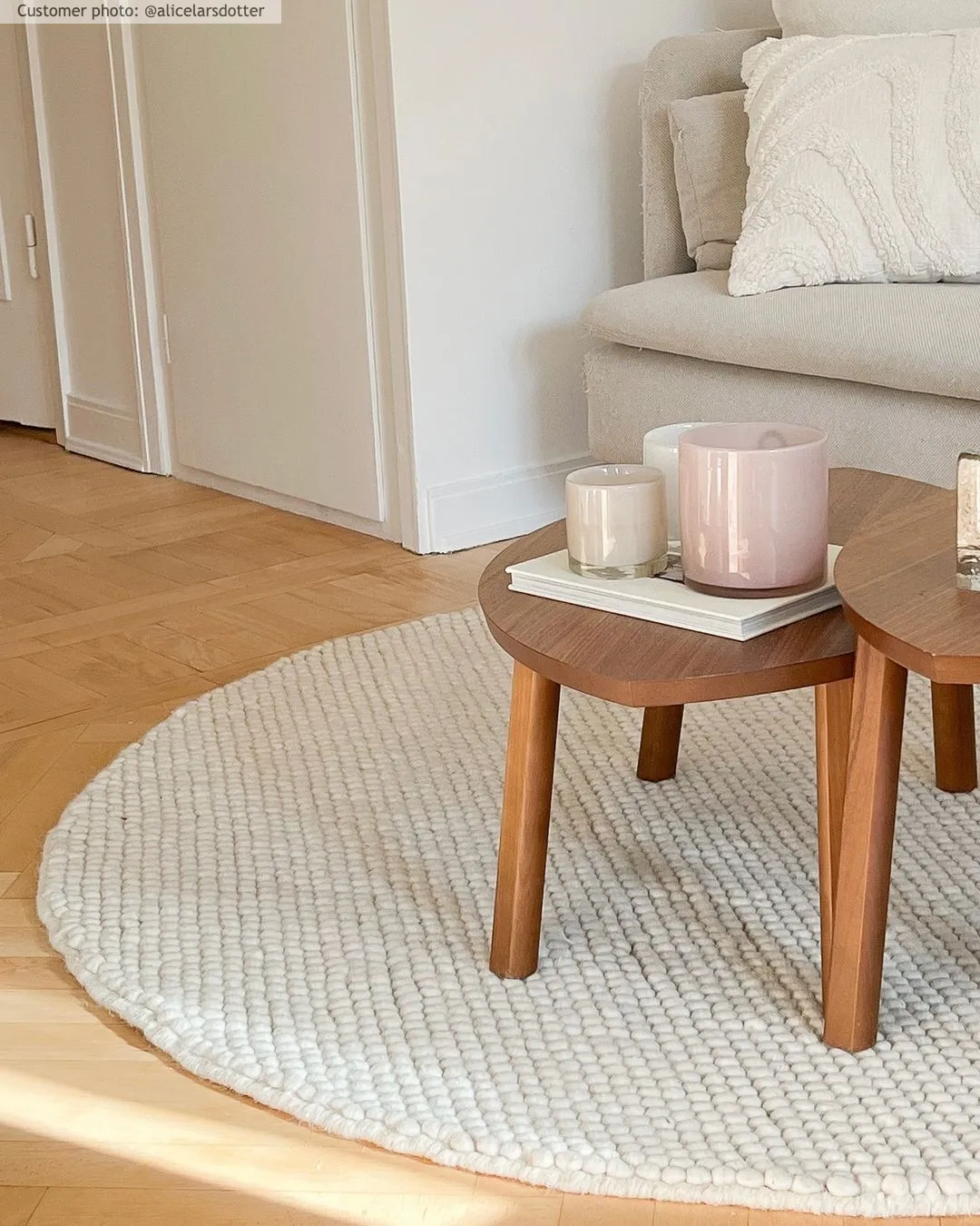 Alfombras redondeadas - Avafors Wool Bubble (beige)