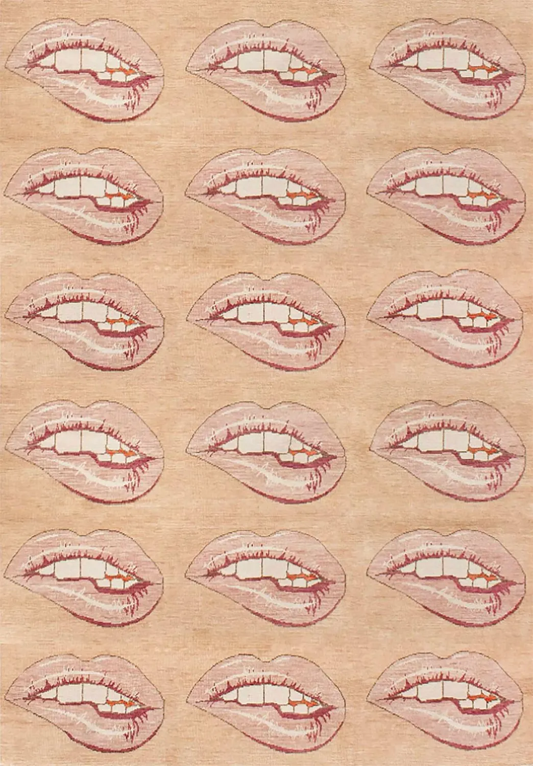 Alfombra Wilton - Avery (beige/rosa)