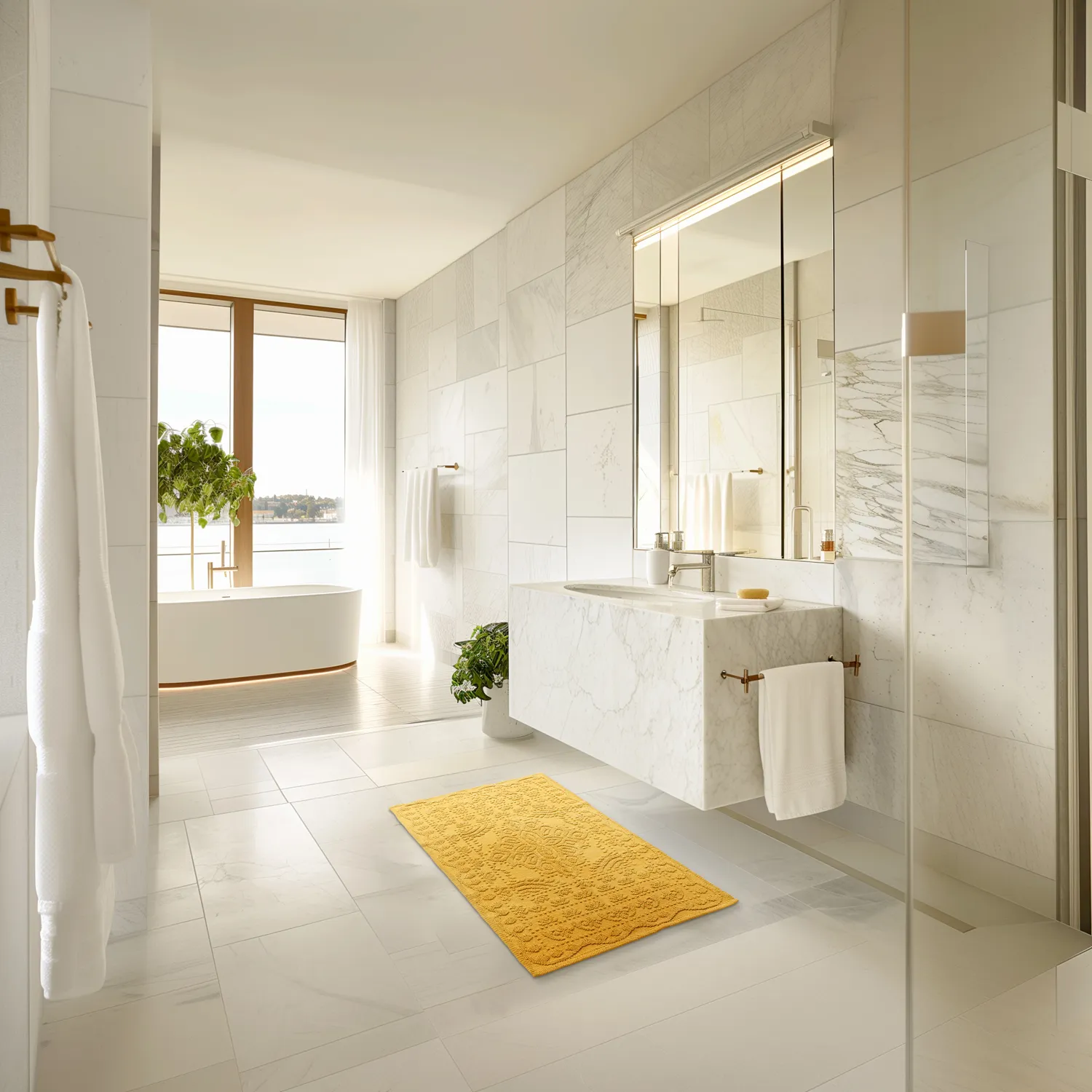 Alfombra de baño - Bella (amarillo)