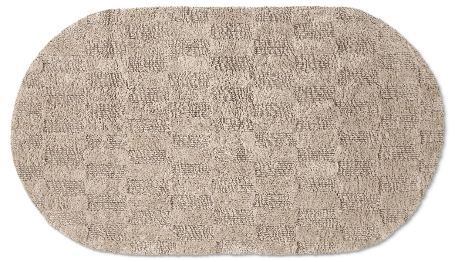 Alfombra de baño ovalada - Bevin (beige)