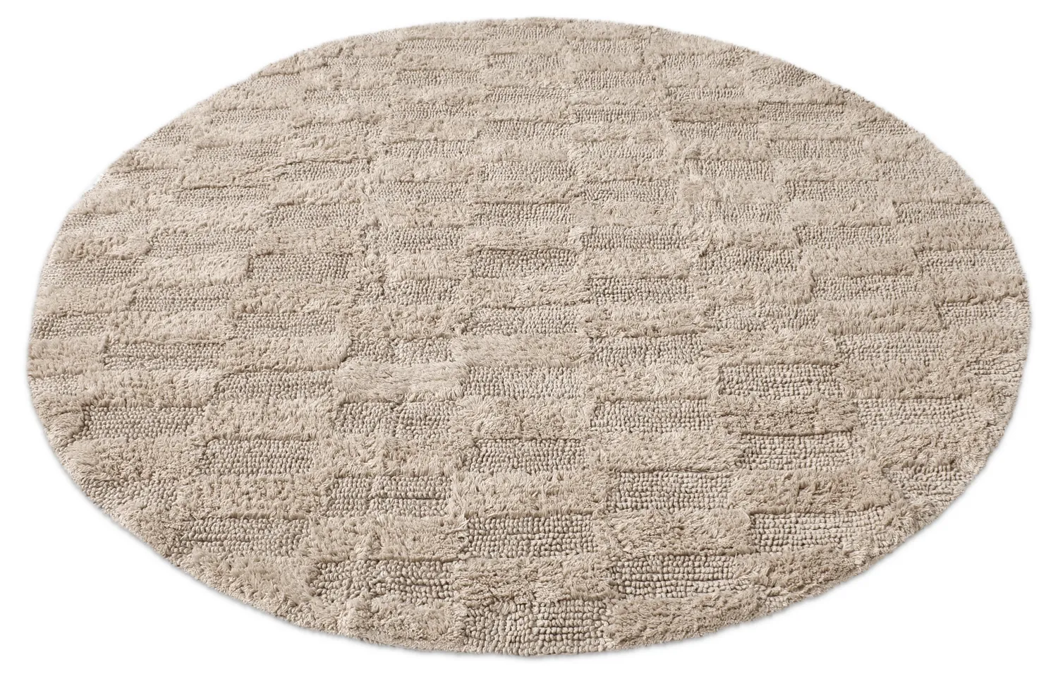 Alfombra de baño redonda - Bevin (beige)