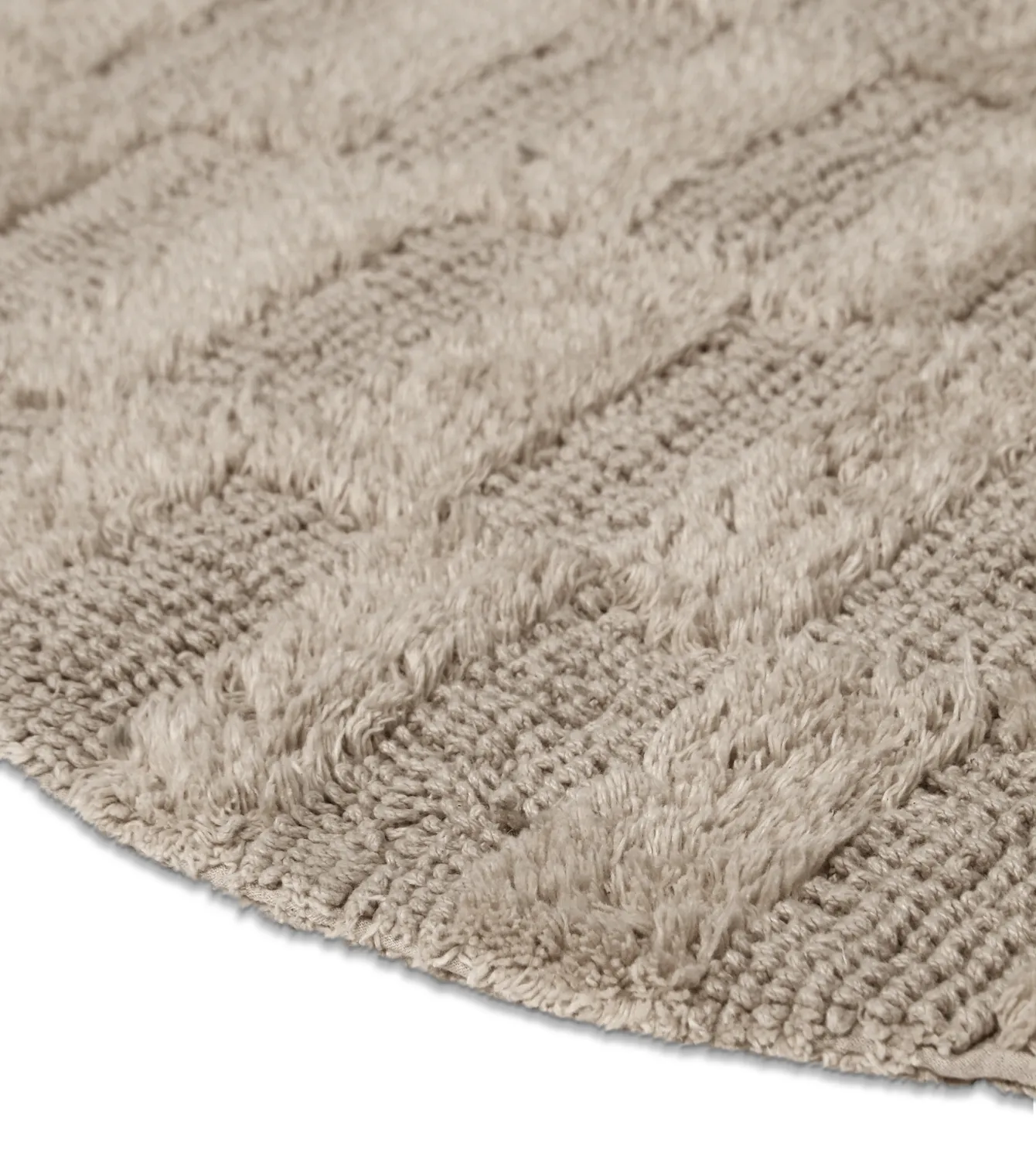 Alfombra de baño redonda - Bevin (beige)