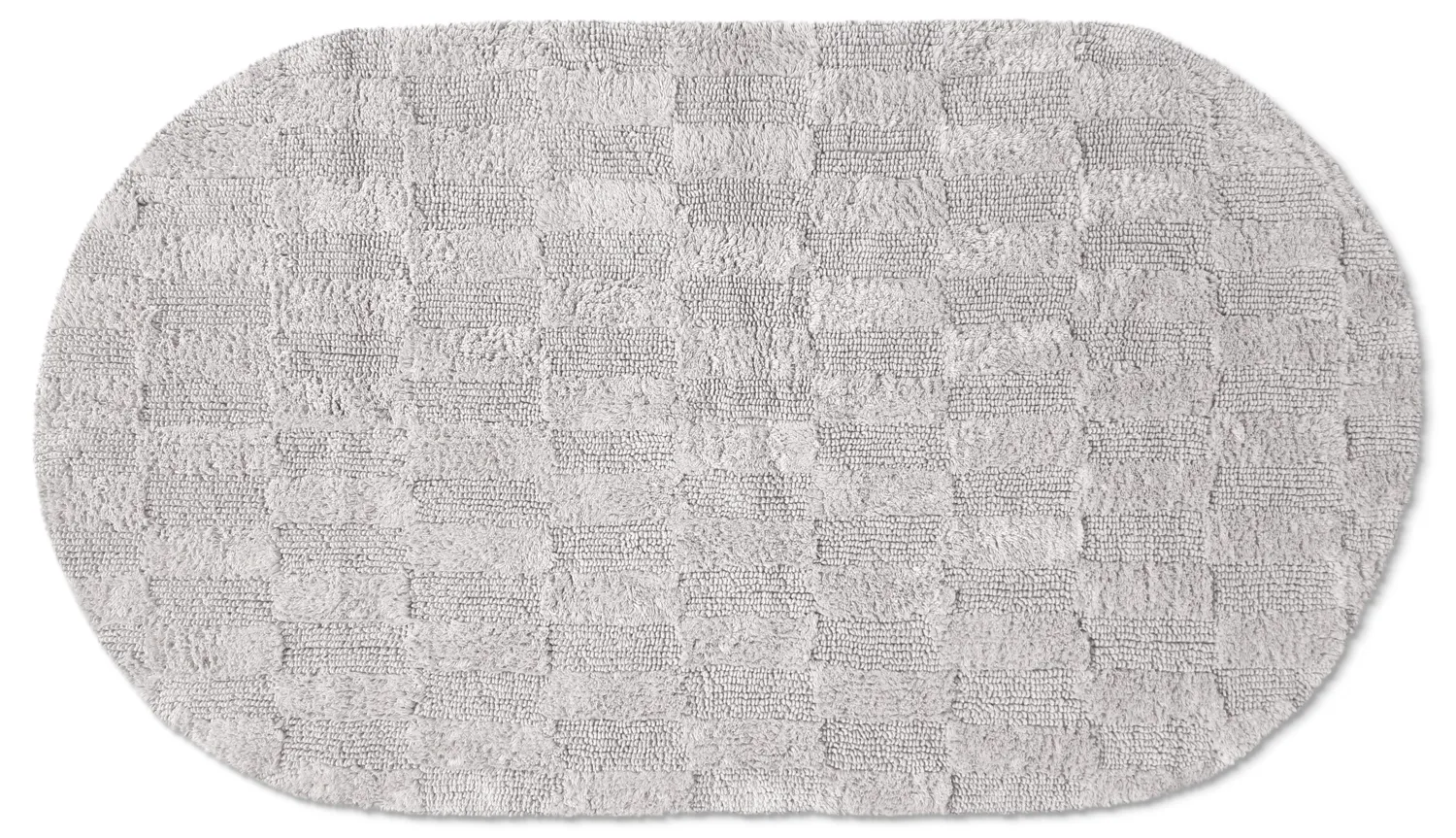 Alfombra de baño ovalada - Bevin (gris claro)