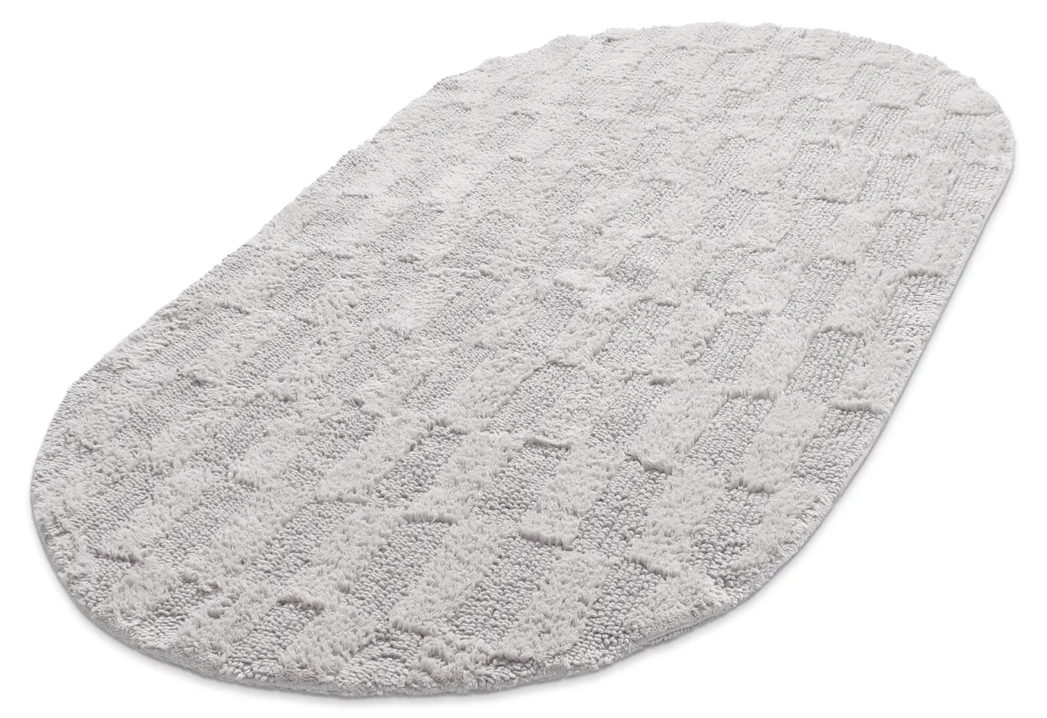 Alfombra de baño ovalada - Bevin (gris claro)
