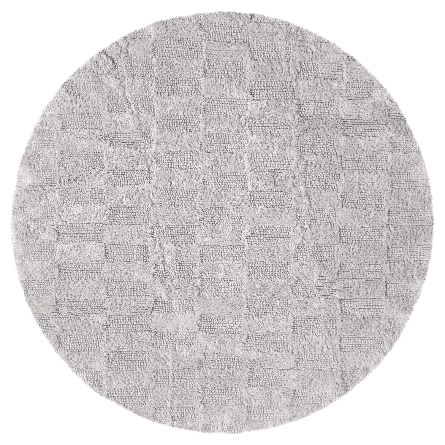 Alfombra de baño redonda - Bevin (gris claro)