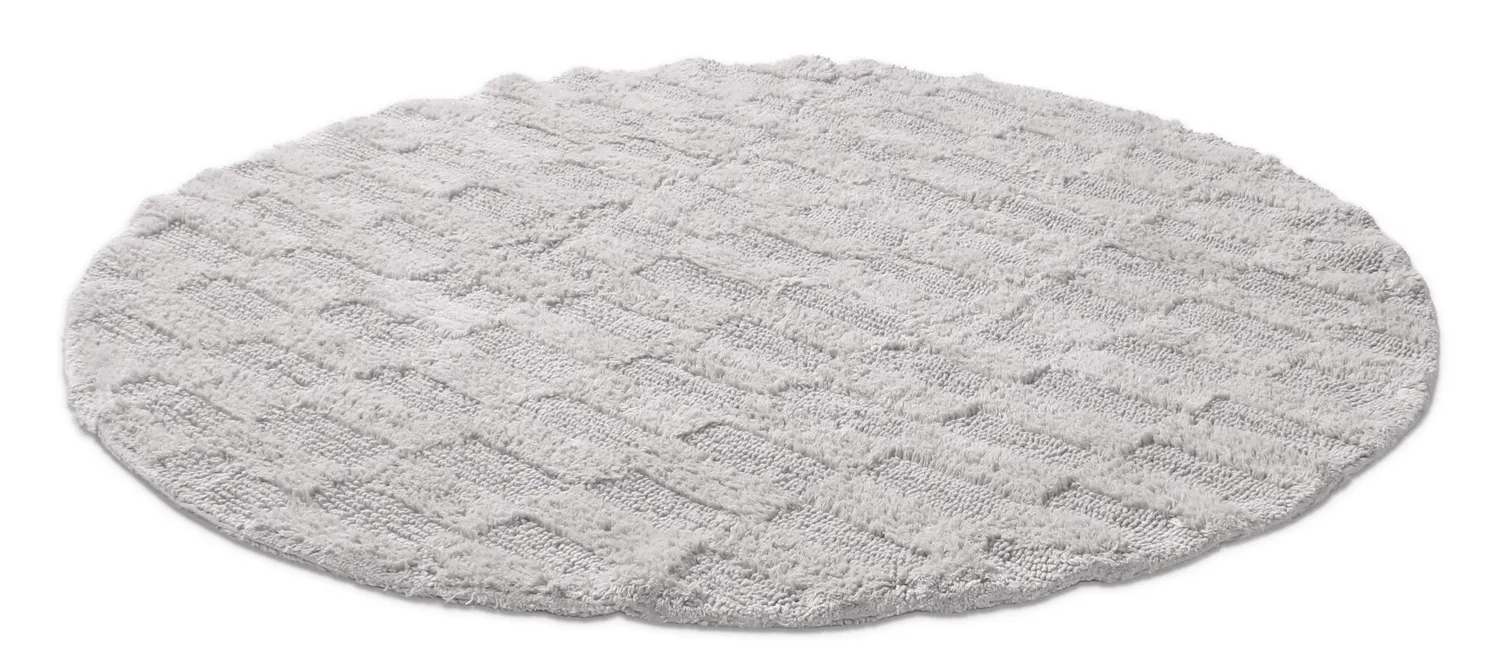 Alfombra de baño redonda - Bevin (gris claro)
