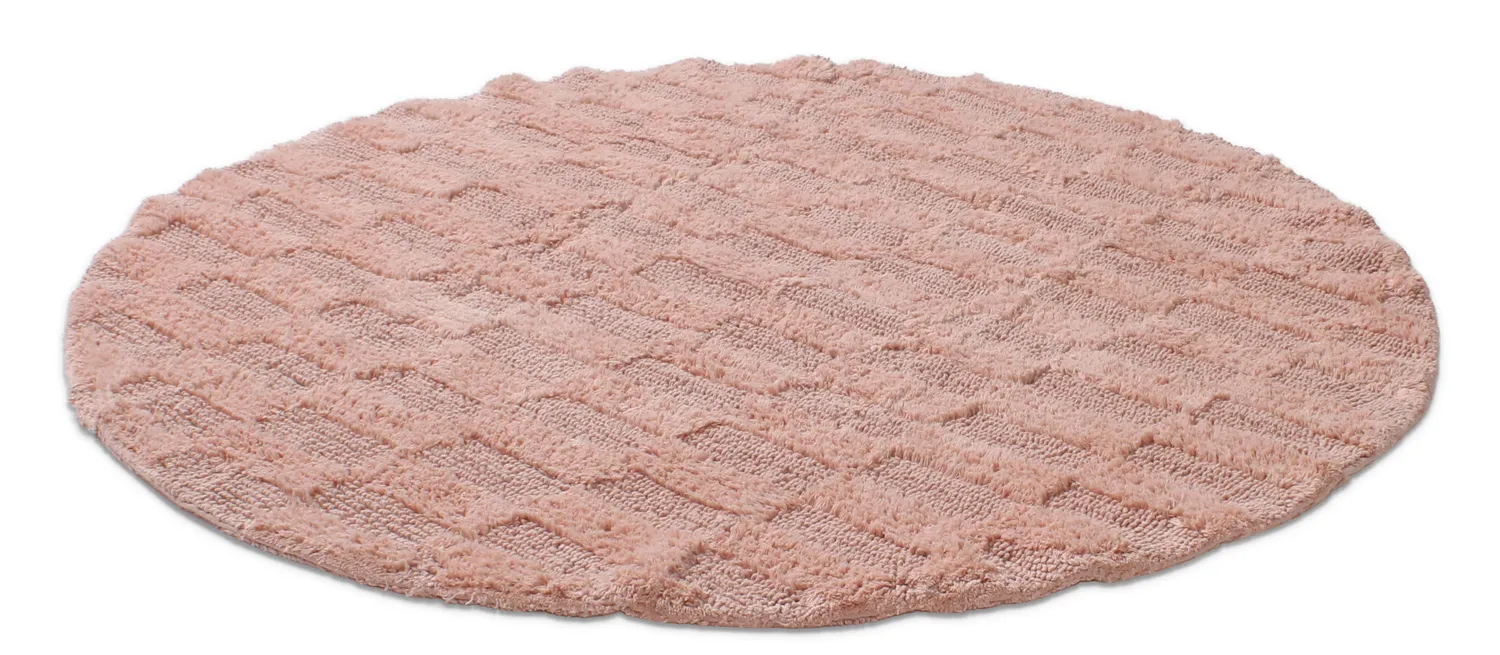 Alfombra de baño redonda - Bevin (rosa)