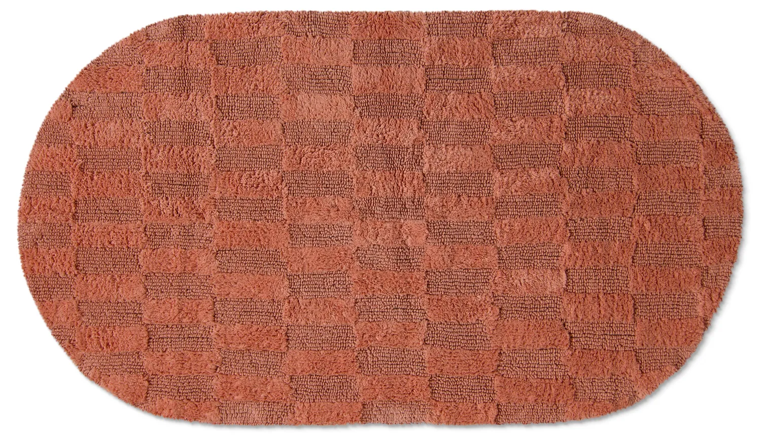 Alfombra de baño ovalada - Bevin (terracota)