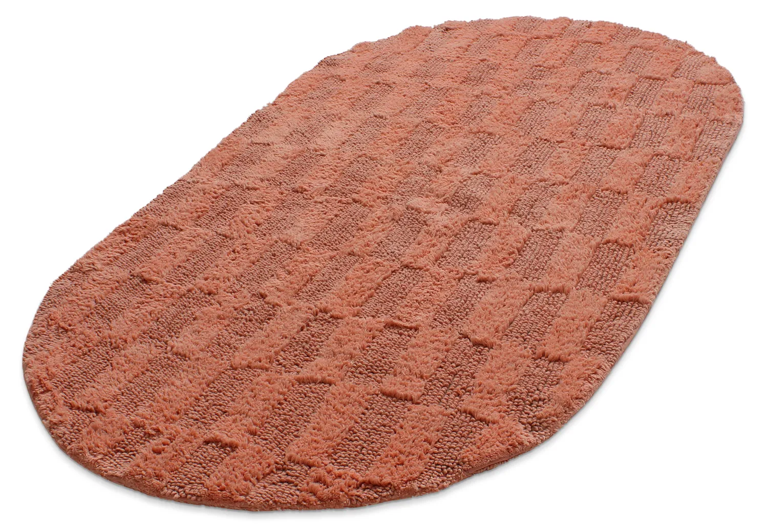 Alfombra de baño ovalada - Bevin (terracota)