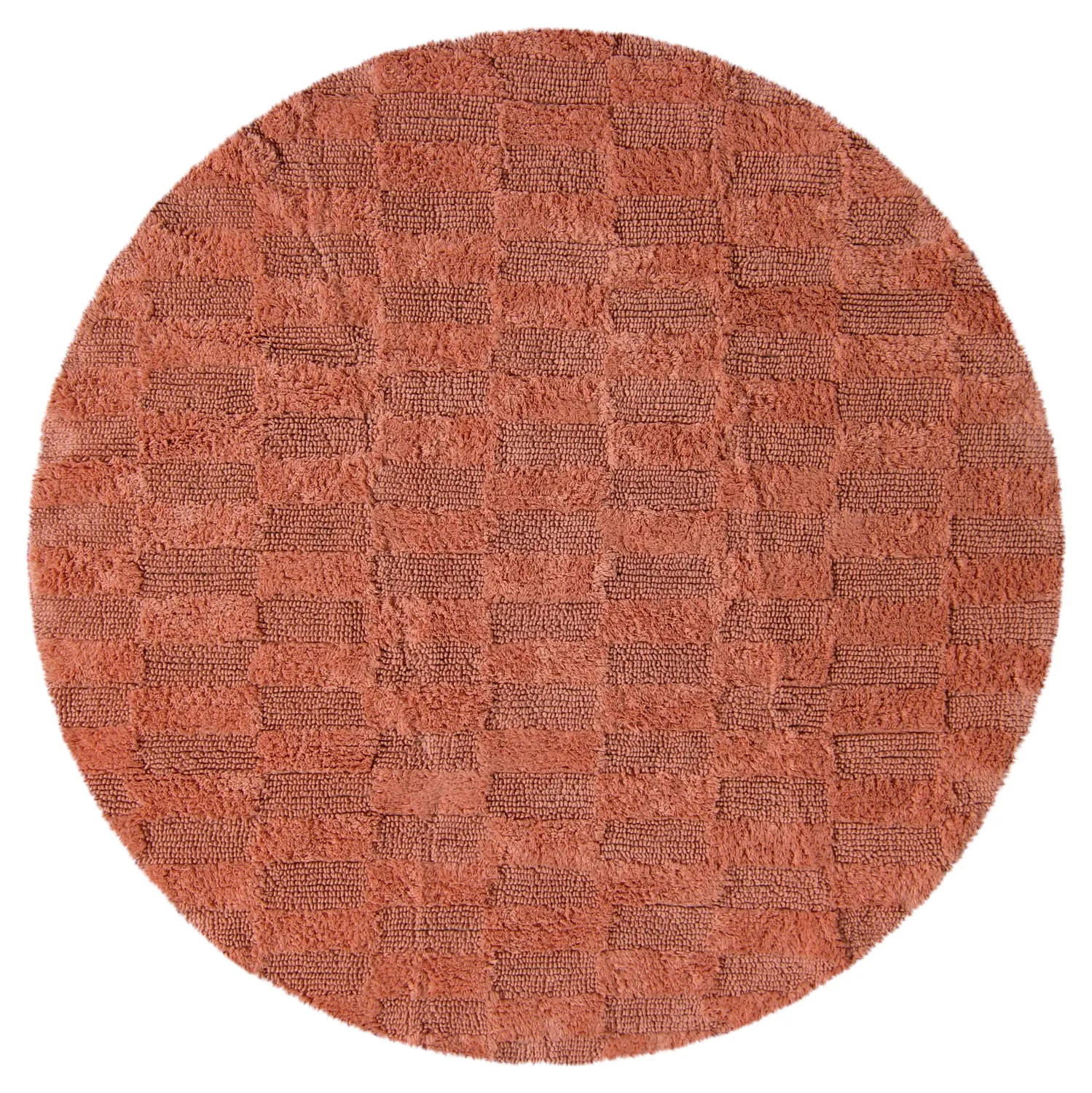 Alfombra de baño redonda - Bevin (terracota)