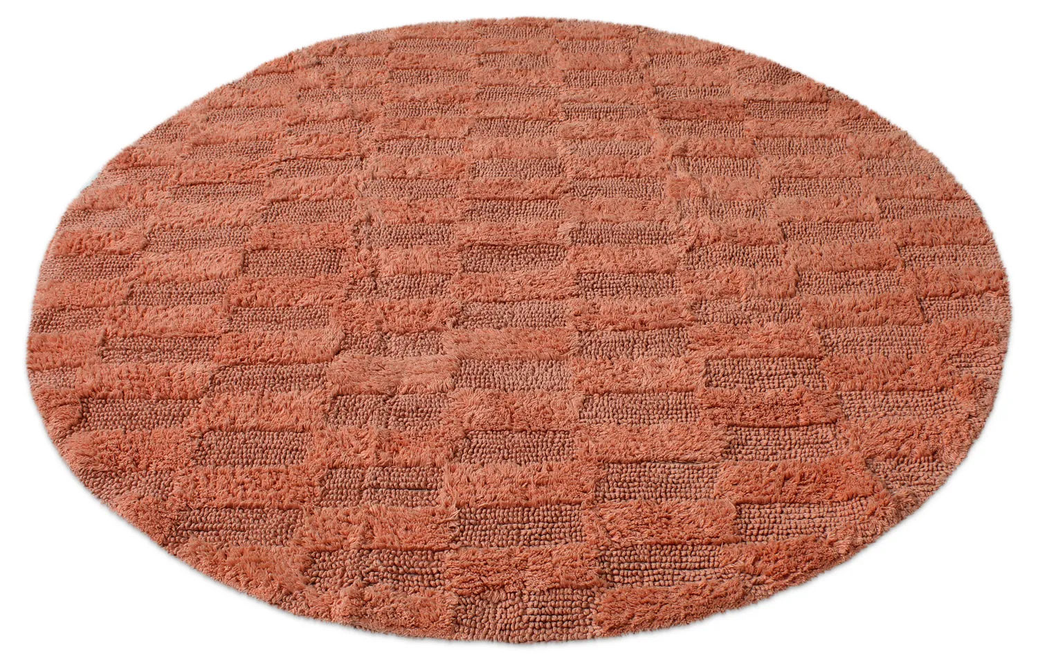 Alfombra de baño redonda - Bevin (terracota)