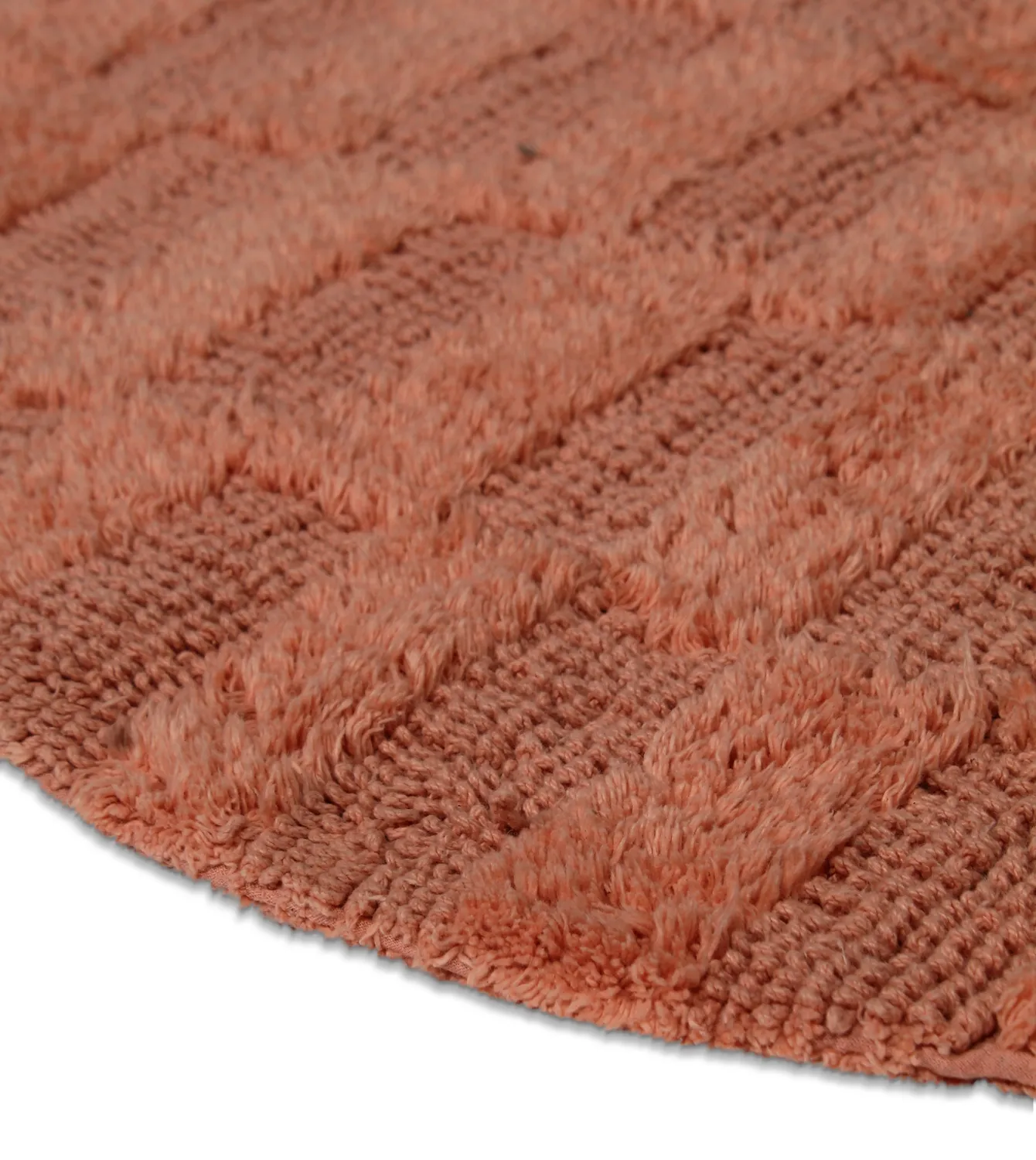 Alfombra de baño redonda - Bevin (terracota)