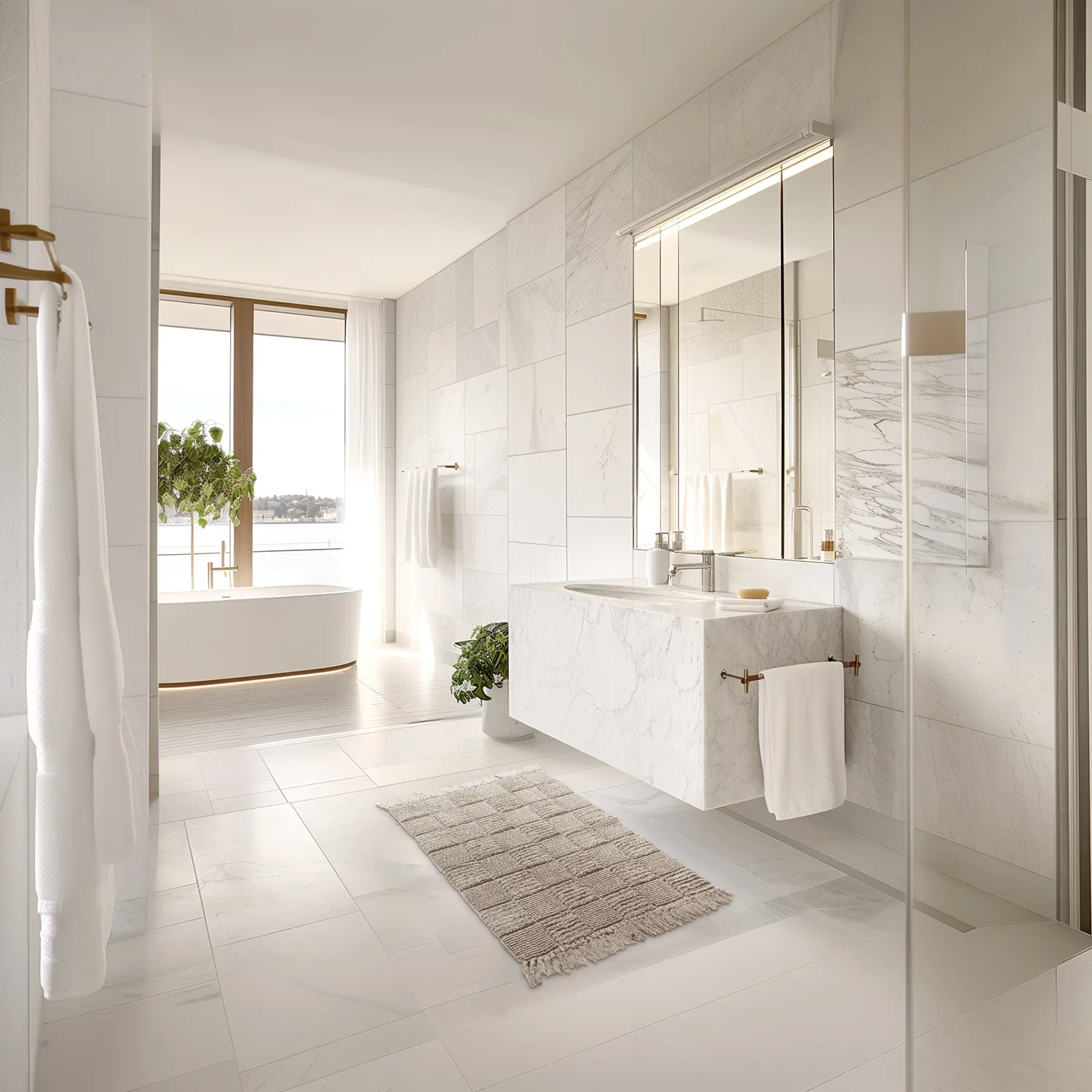 Alfombra de baño - Duna (beige)