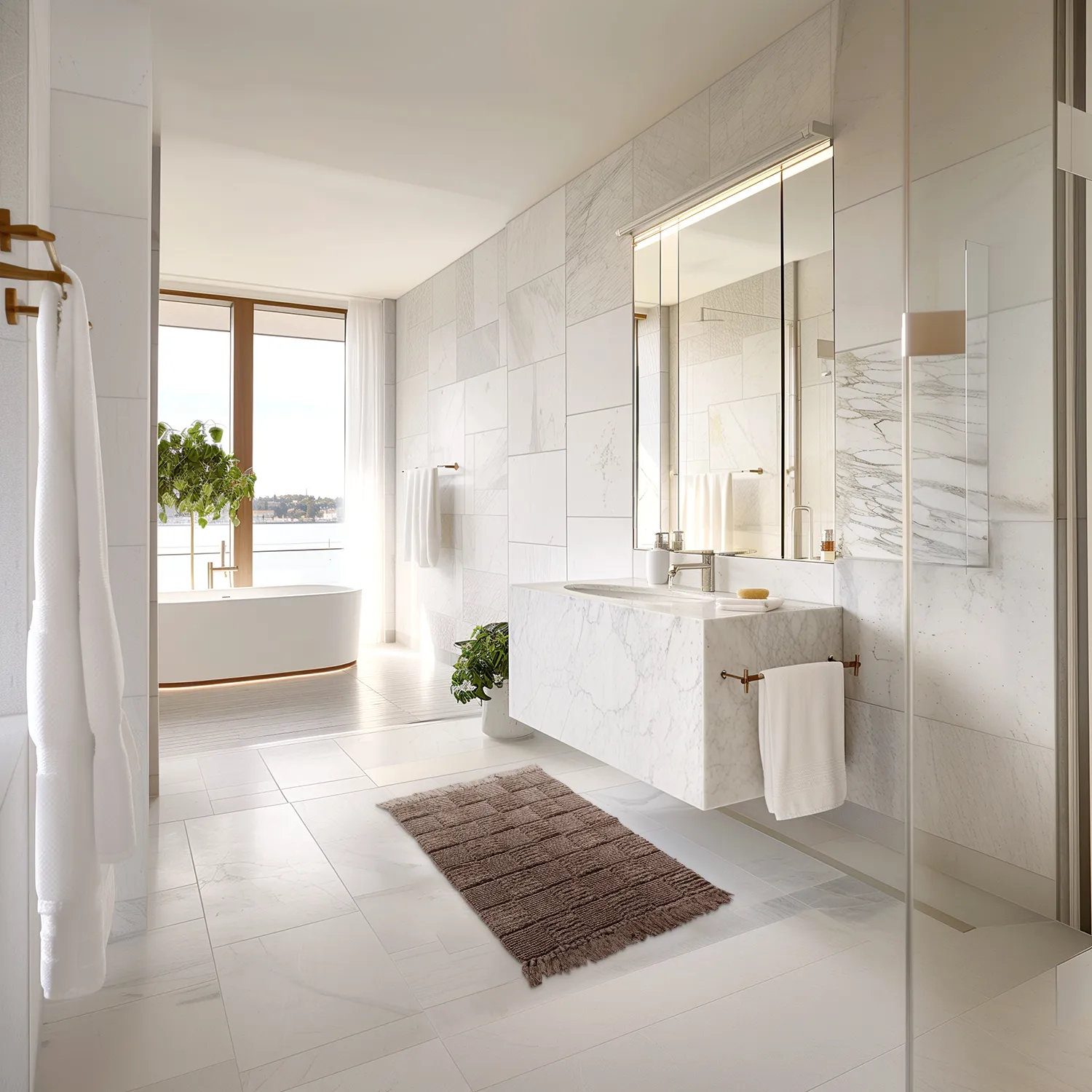 Alfombra de baño - Duna (marrón)