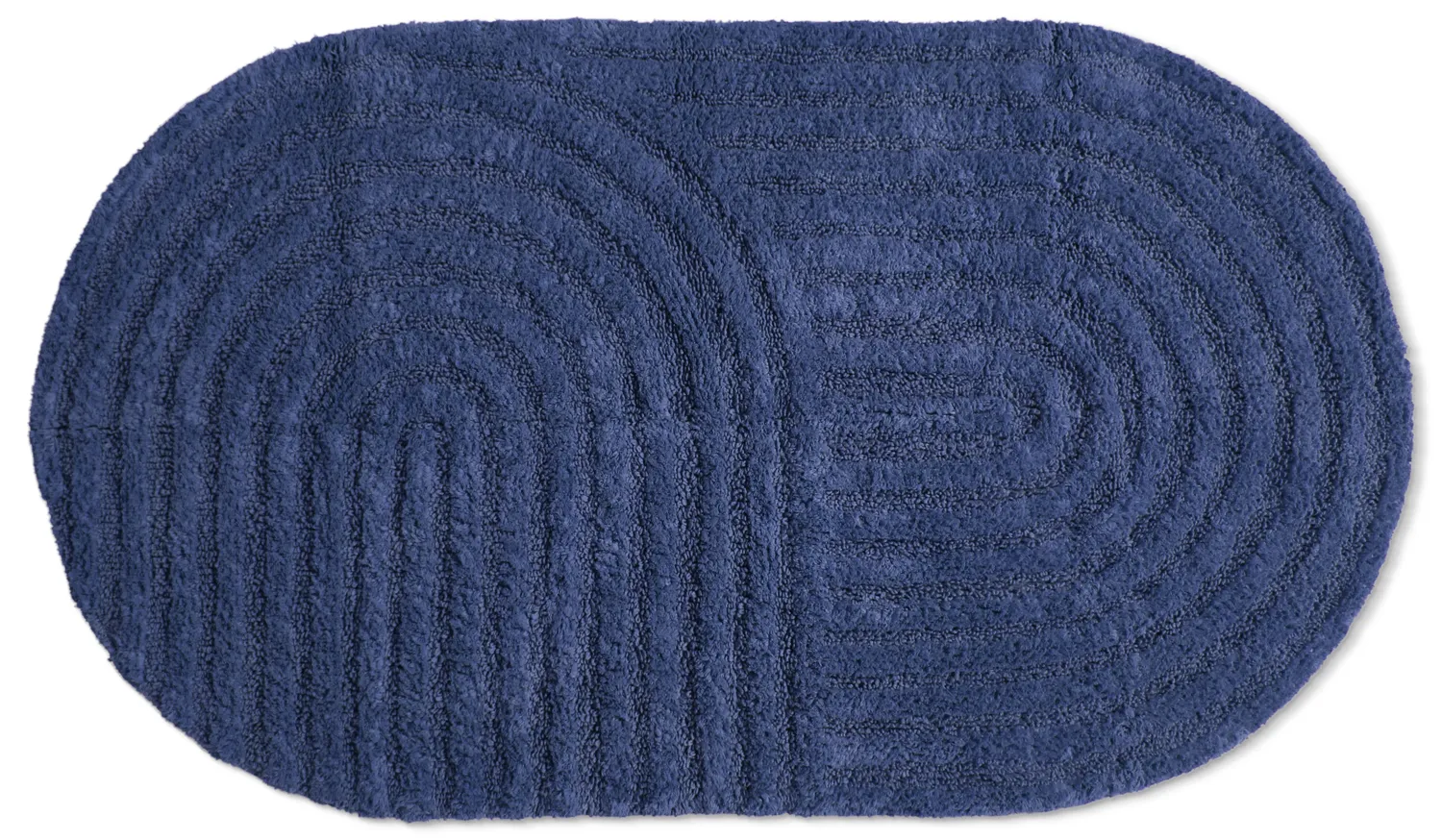 Alfombra de baño ovalada - Embla (azul)