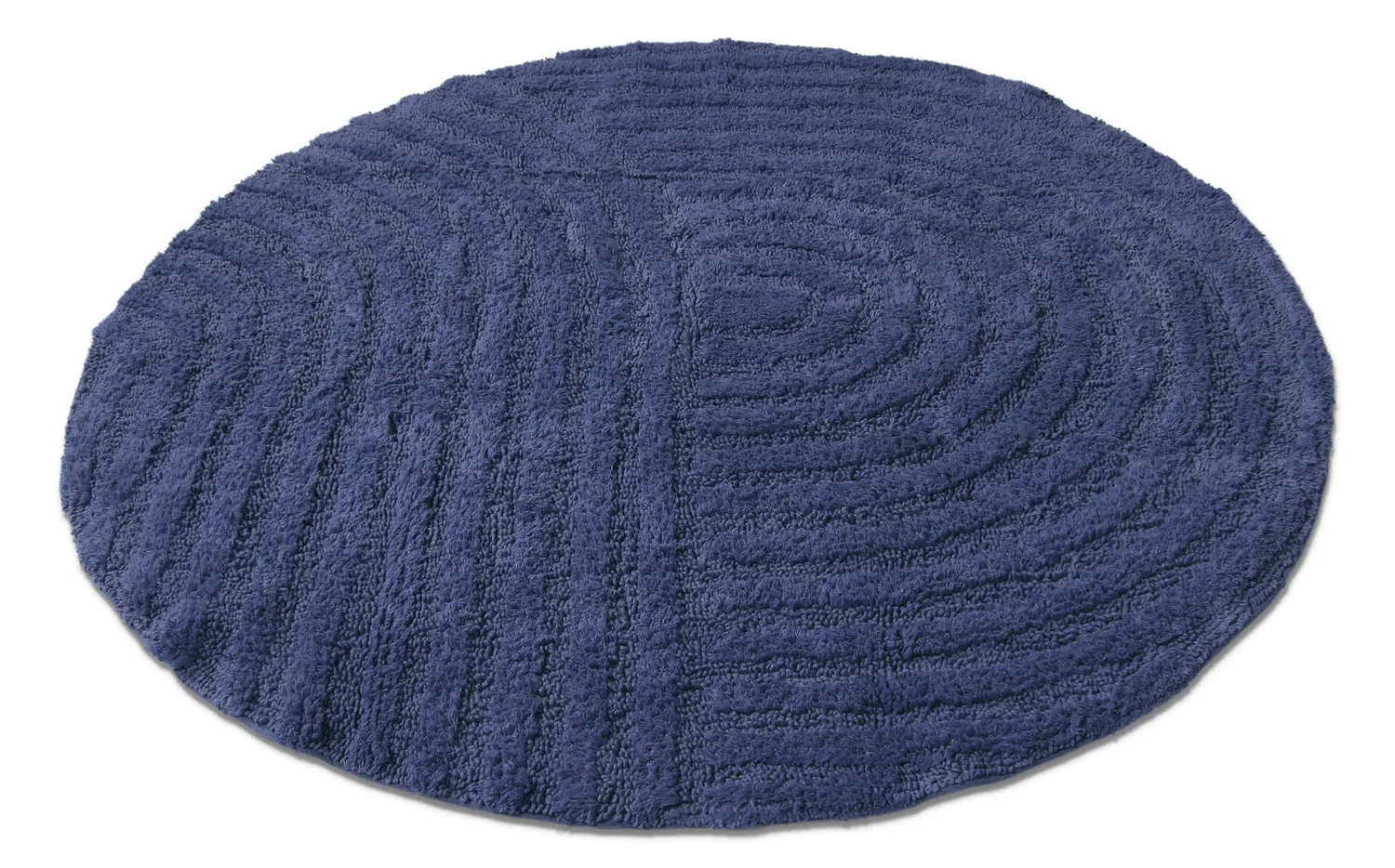 Alfombra de baño redonda - Embla (azul)