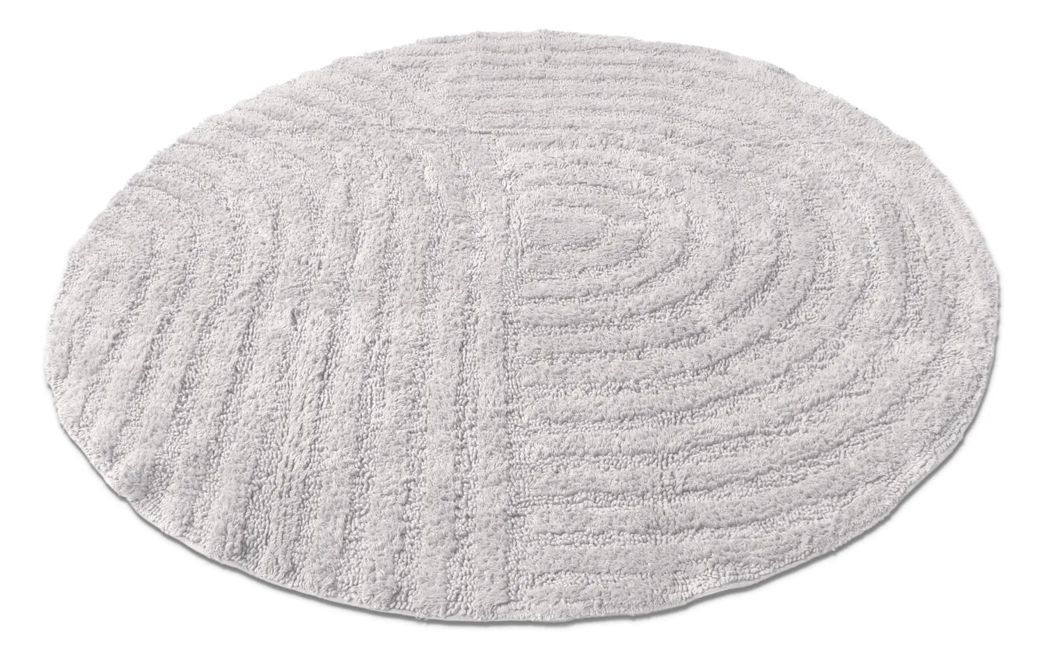 Alfombra de baño redonda - Embla (gris claro)