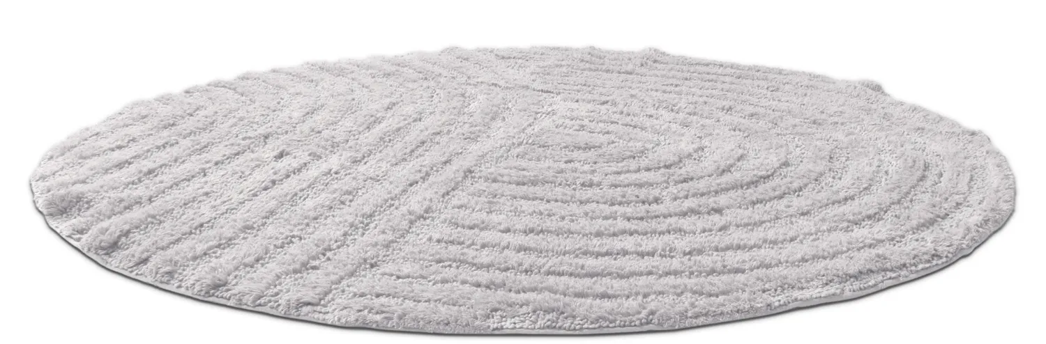 Alfombra de baño redonda - Embla (gris claro)