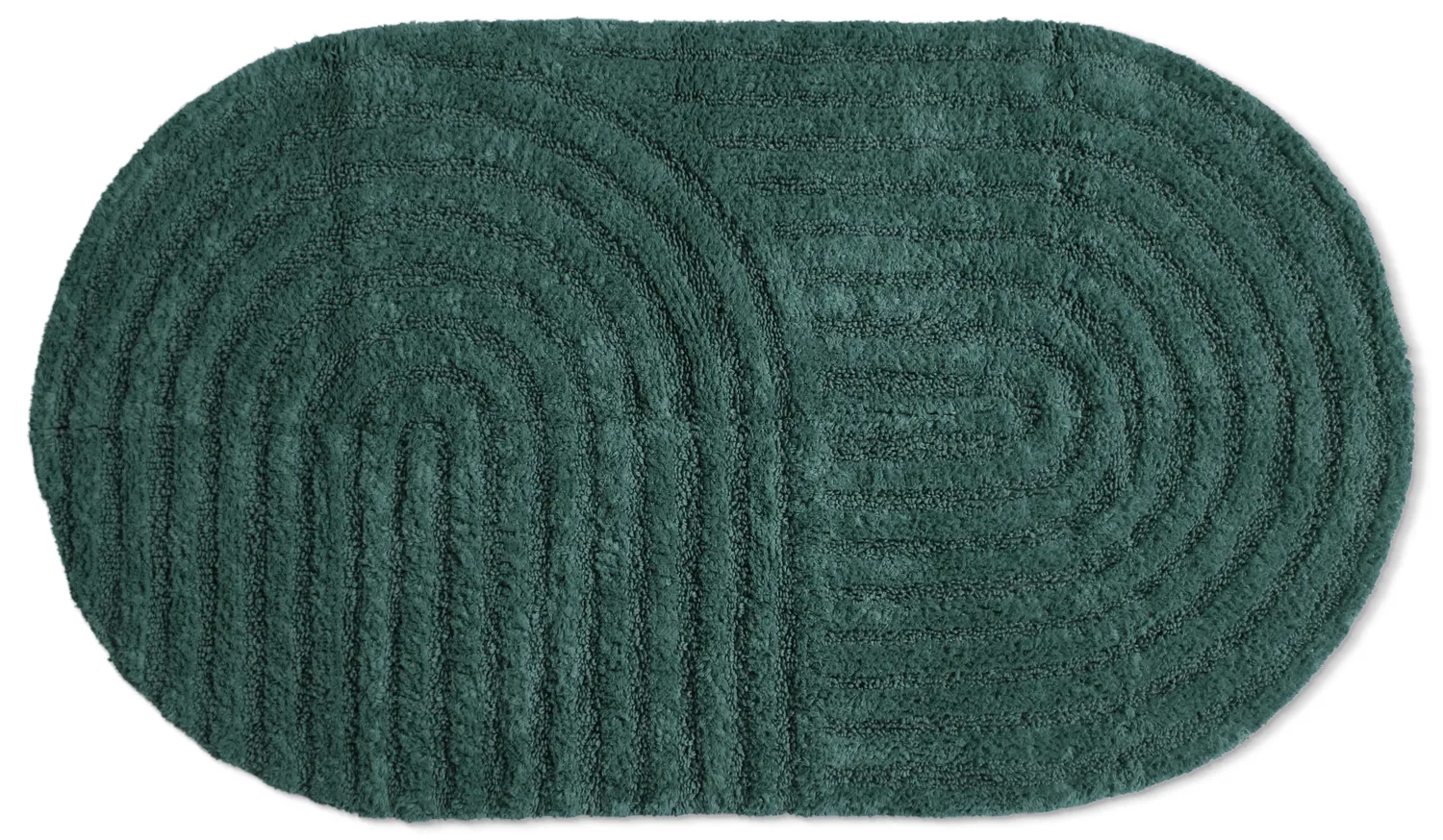 Alfombra de baño ovalada - Embla (verde oscuro)