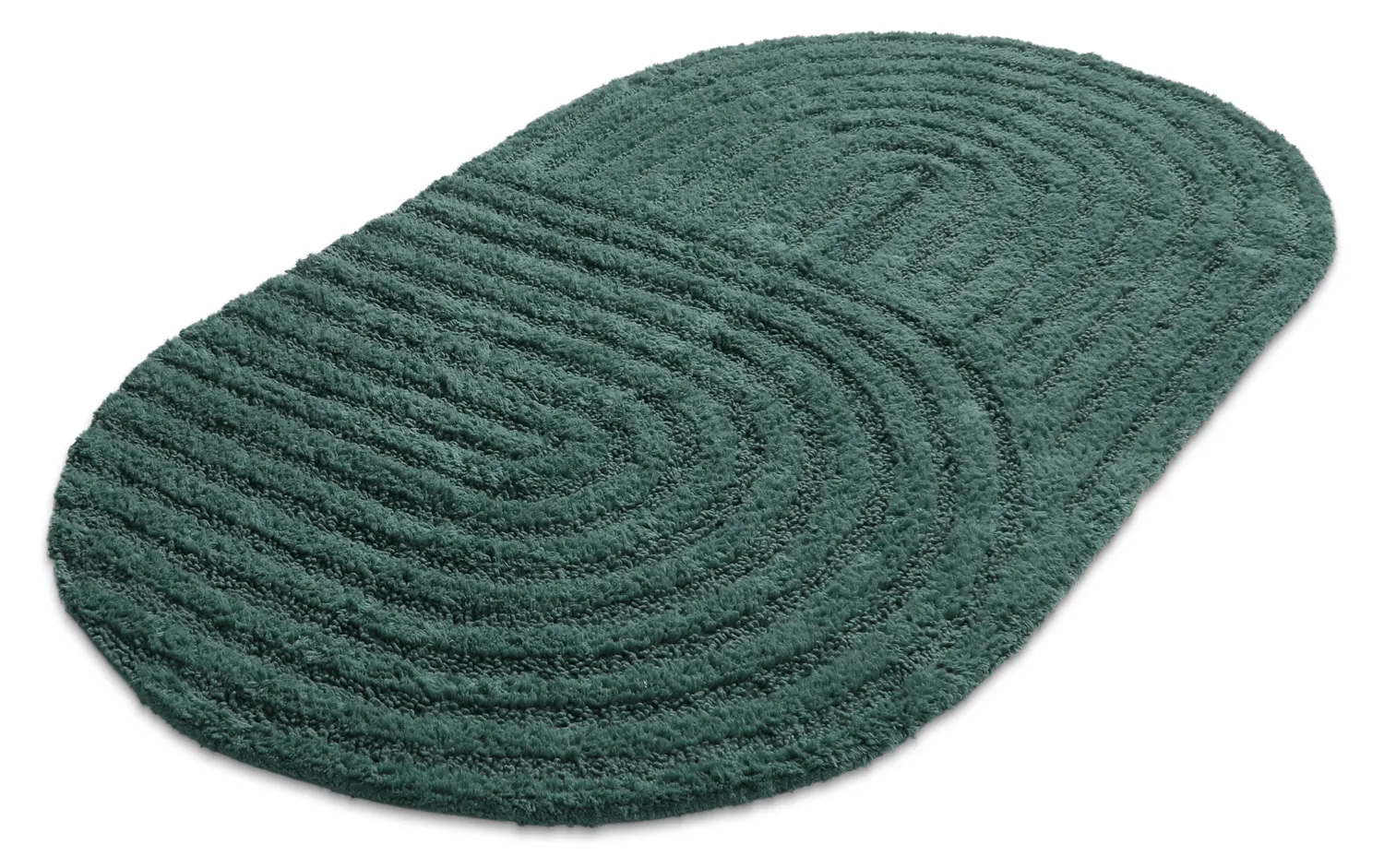 Alfombra de baño ovalada - Embla (verde oscuro)