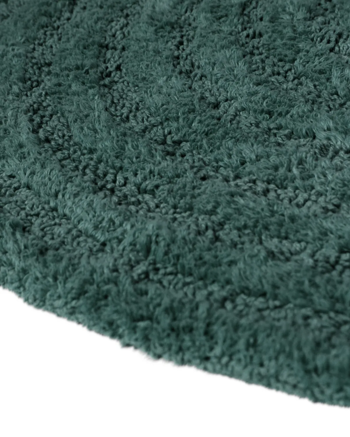 Alfombra de baño redonda - Embla (verde oscuro)