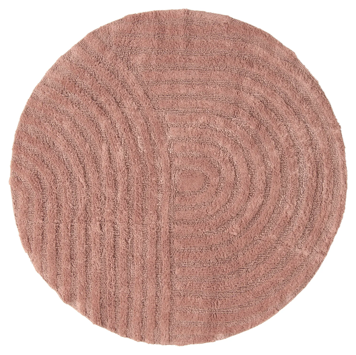 Alfombra de baño redonda - Embla (rosa)