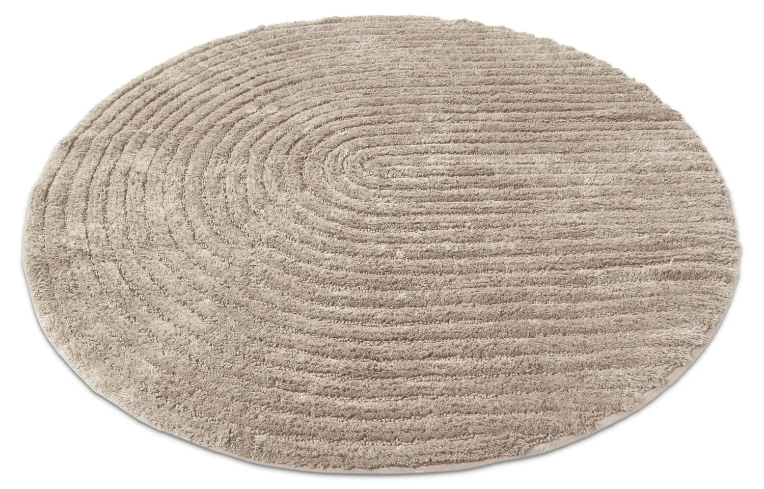 Alfombra de baño redonda - Evena (beige)
