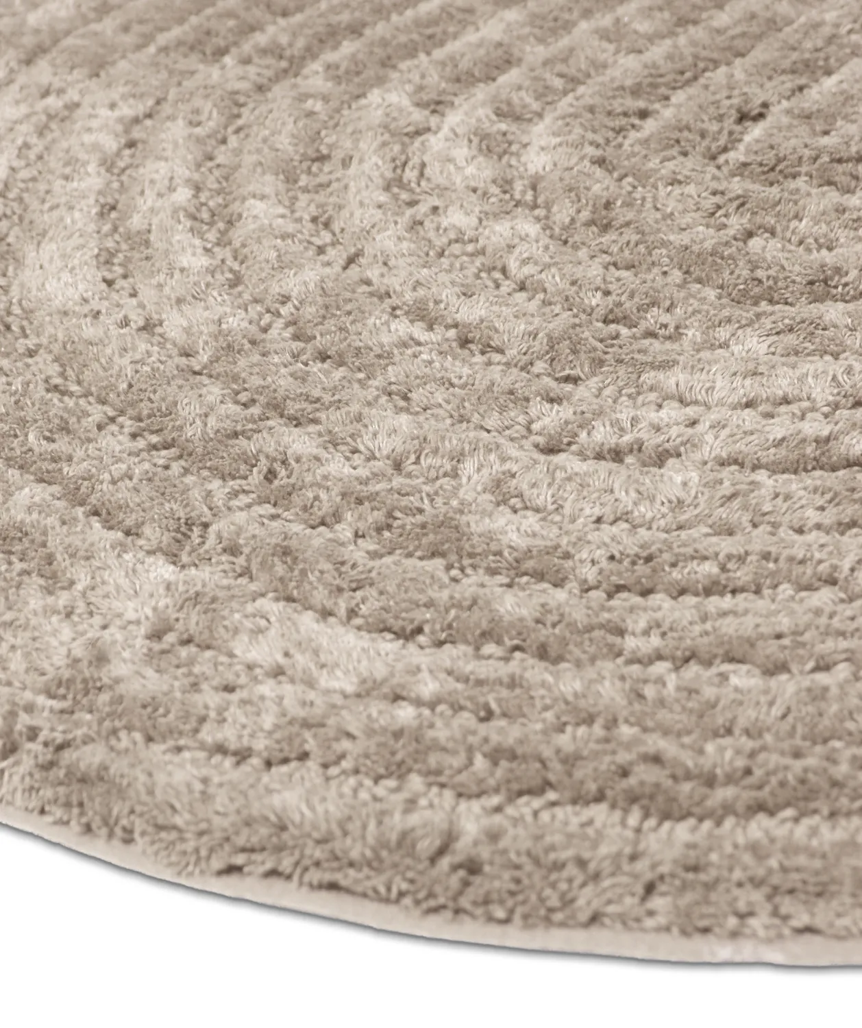 Alfombra de baño redonda - Evena (beige)