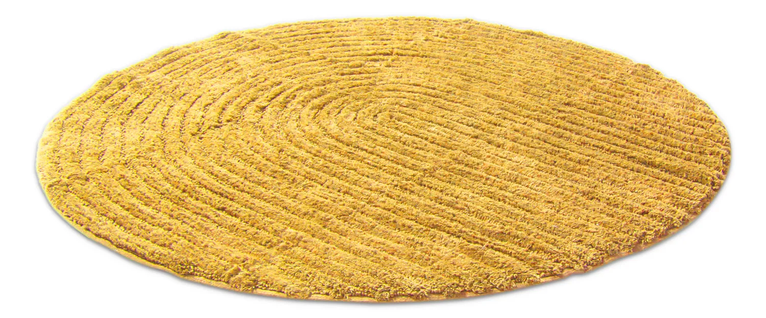 Alfombra de baño redonda - Evena (amarillo)